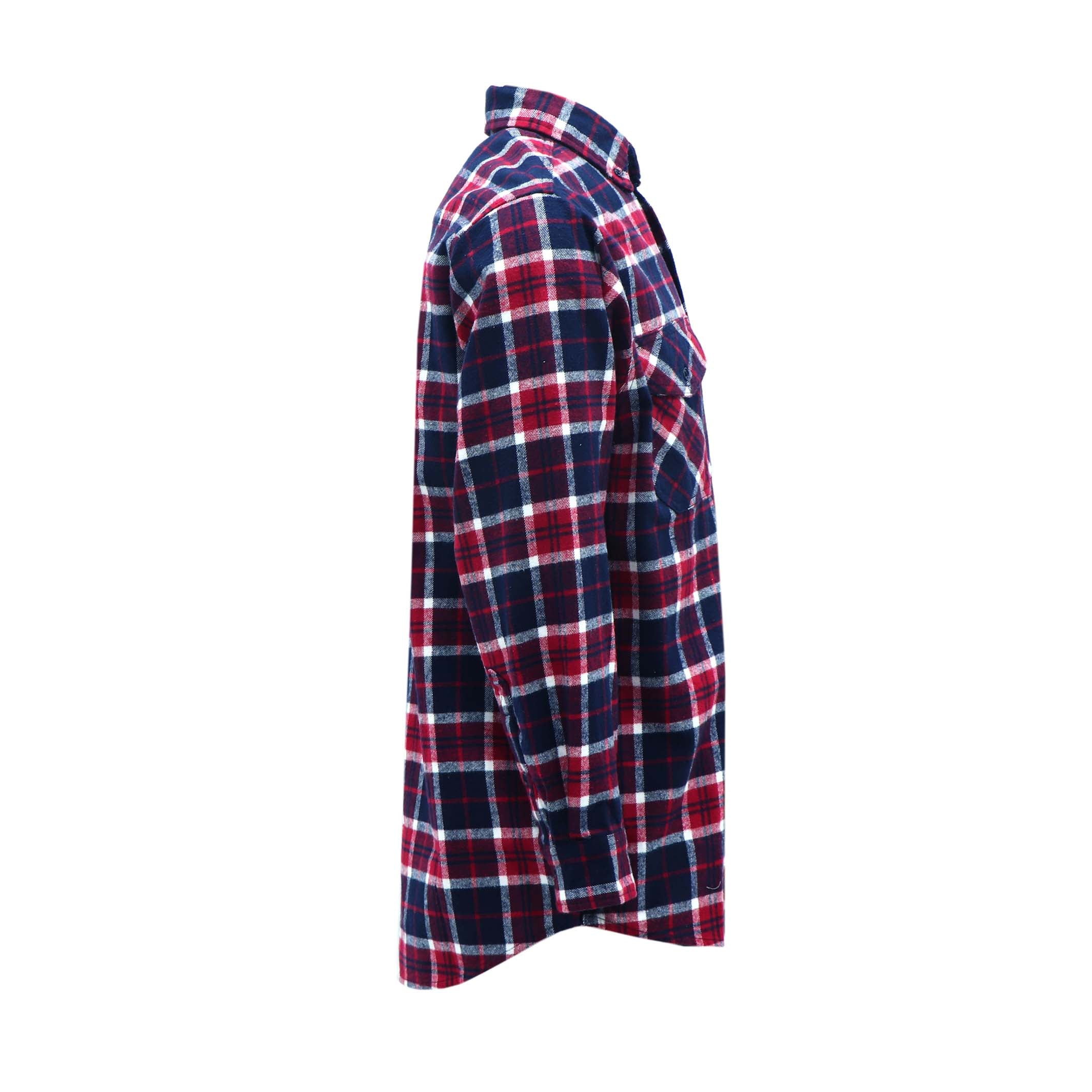 9.5OZ Plaid Flannel Shirts With Button-3818