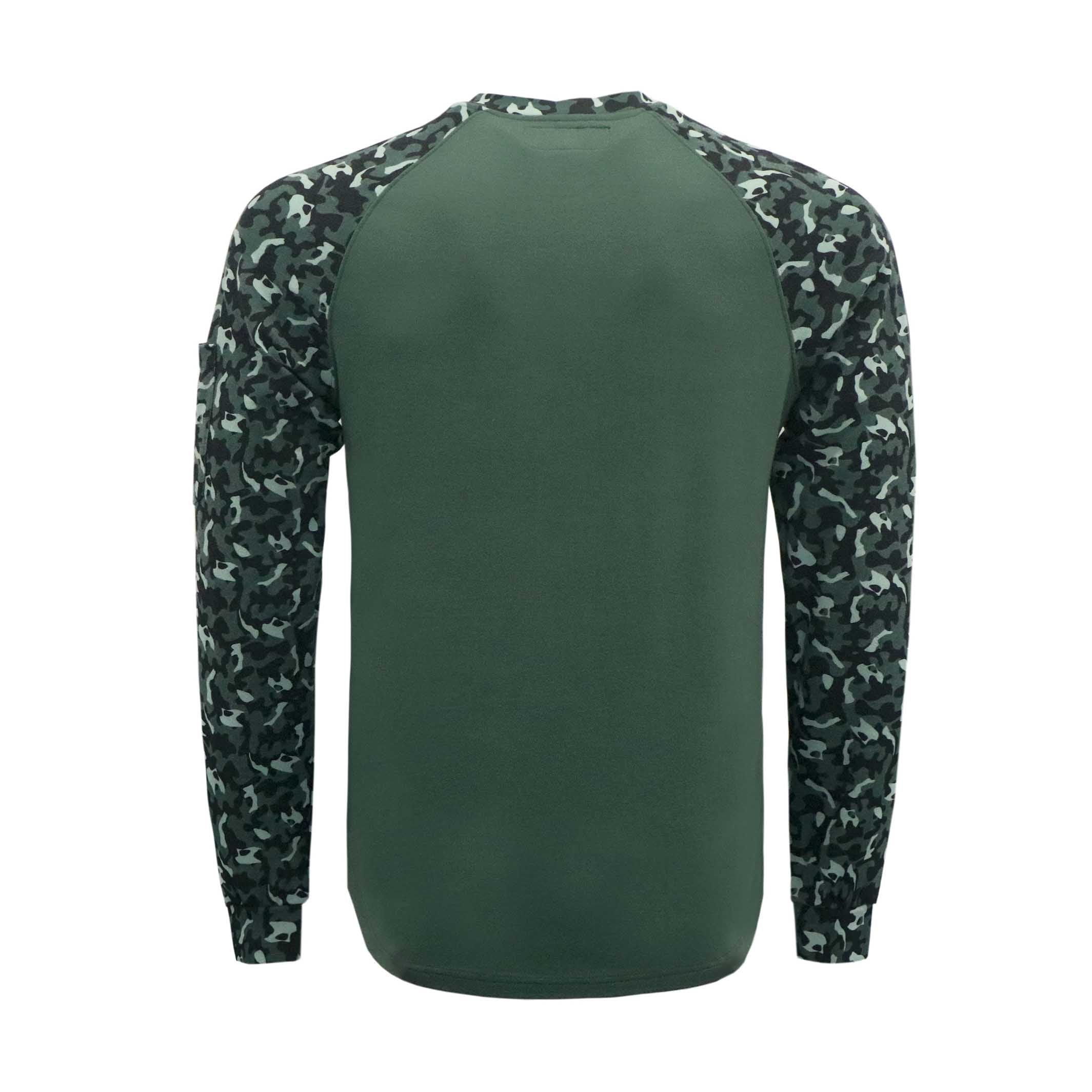 7OZ Button Pullover T-Shirt/Camouflage-5703