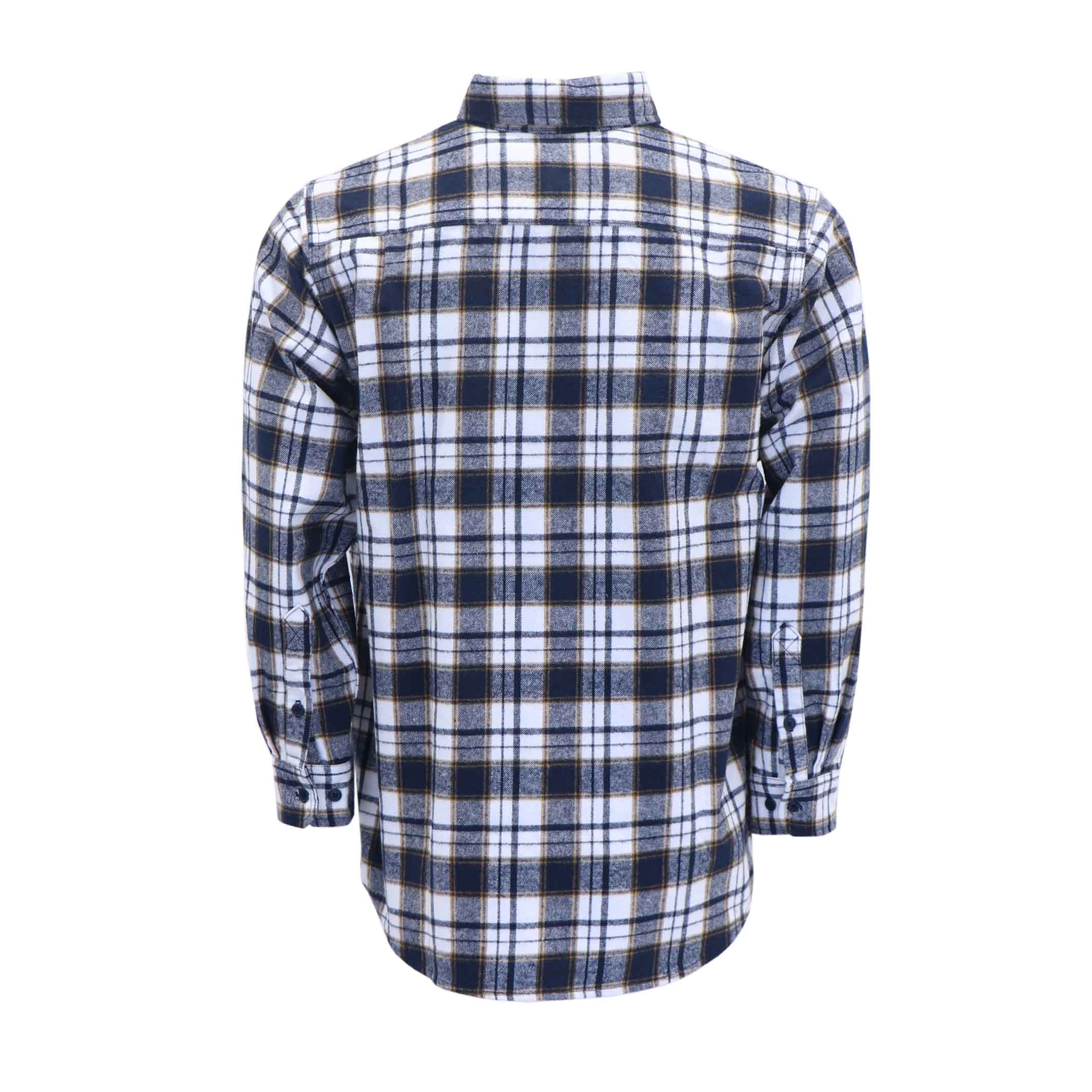 9.5OZ Plaid Flannel Shirts With Button-3818