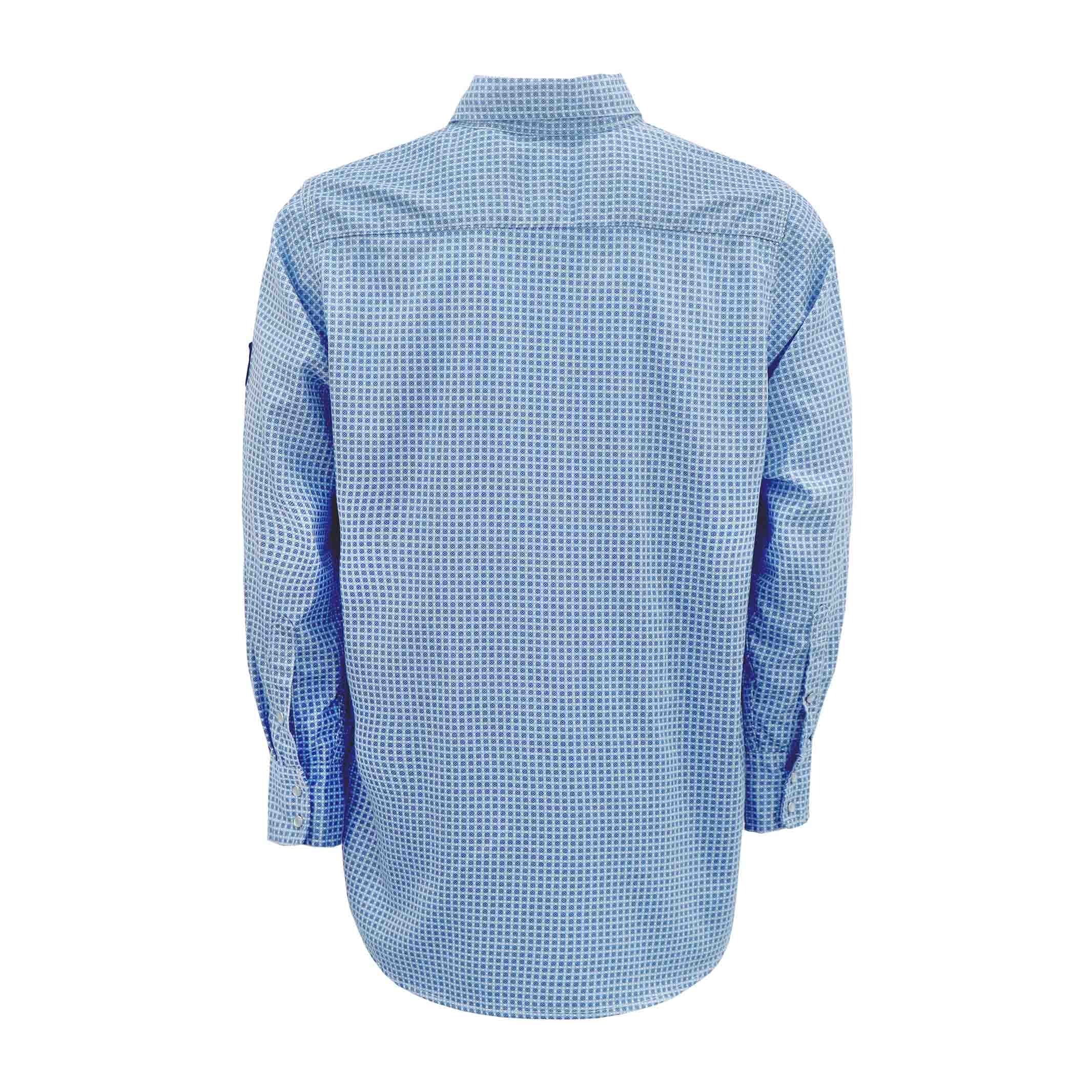 6.5OZ Printed Plaid Shirts With Pearl Snap-0916