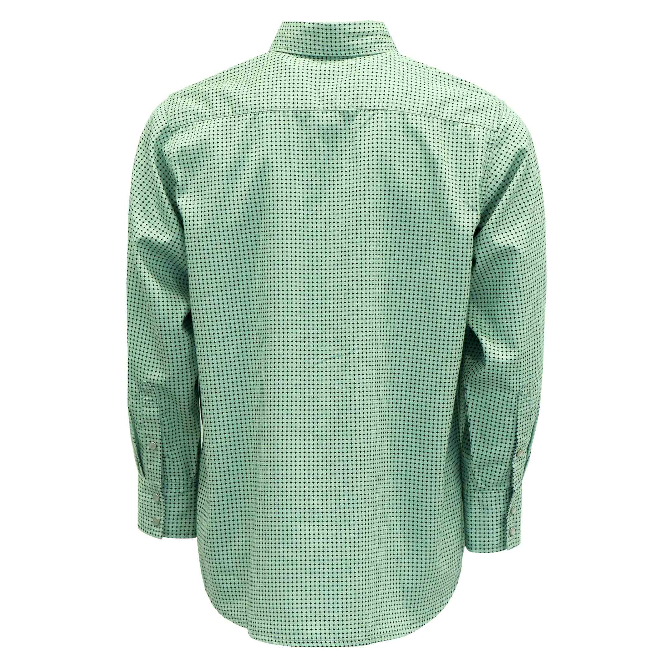 6.5OZ Printed Plaid Shirts With Pearl Snap (Final Sale)-3916