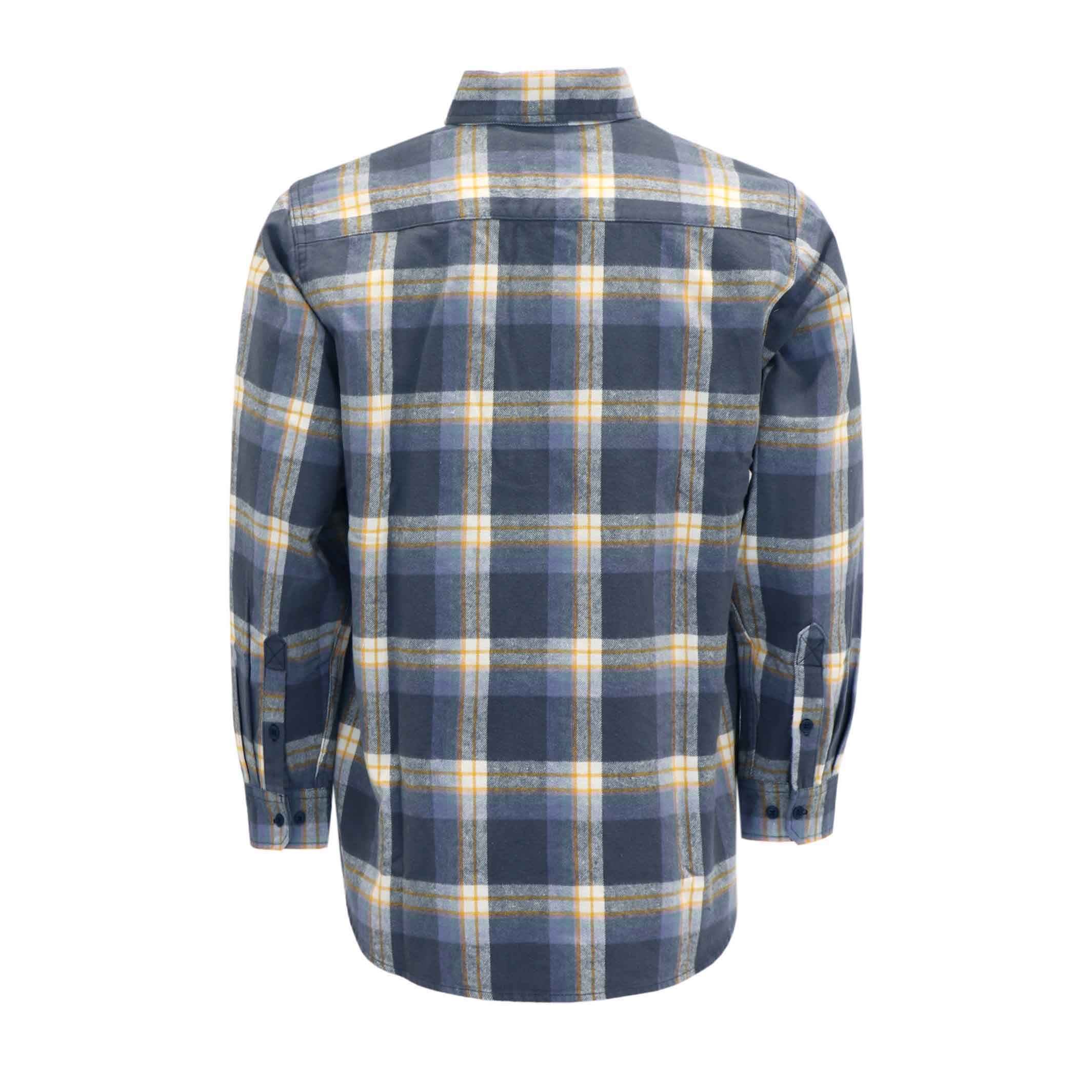 9.5OZ Plaid Flannel Shirts With Button-3818
