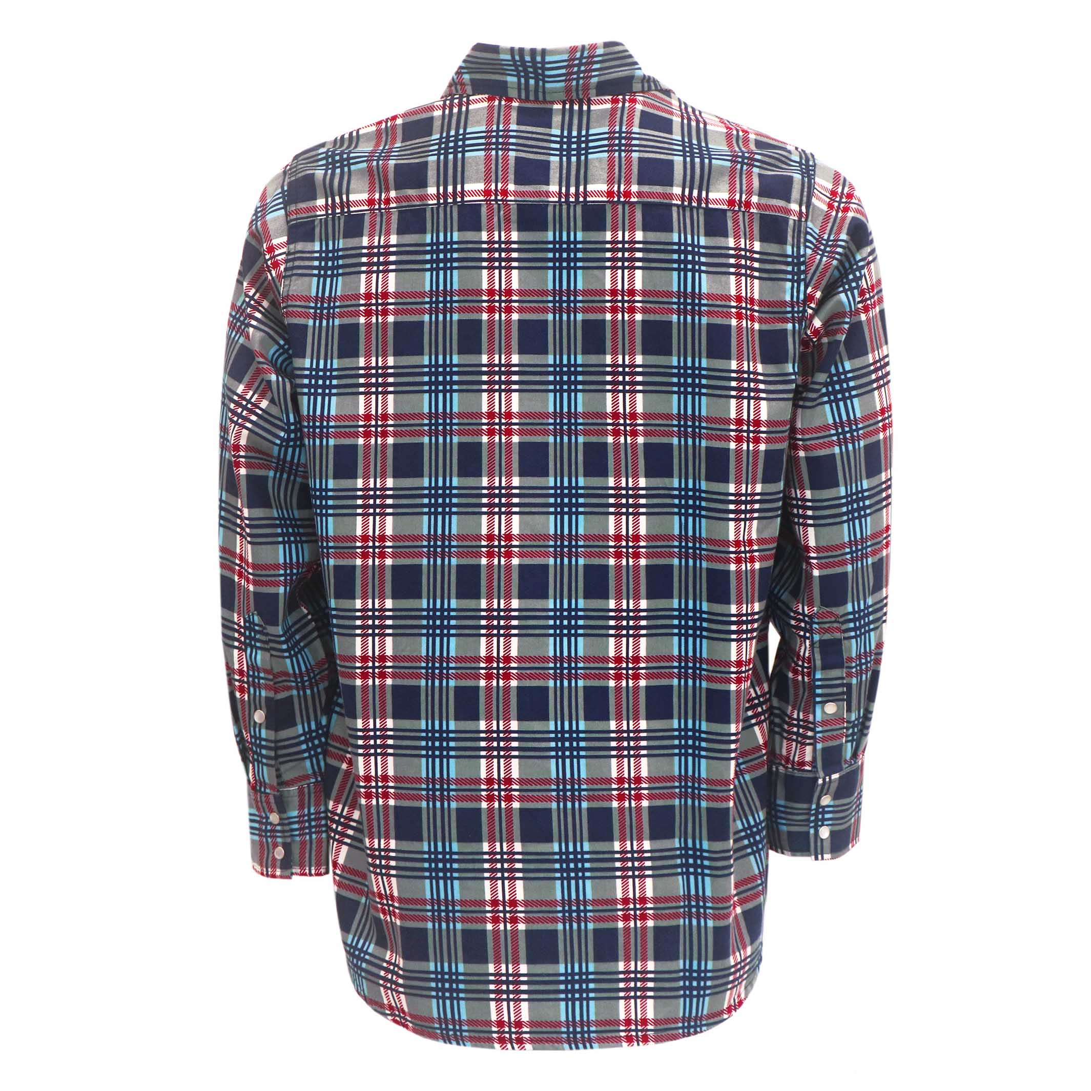 6.5OZ Printed Plaid Shirts With Pearl Snap (Final Sale)-3916