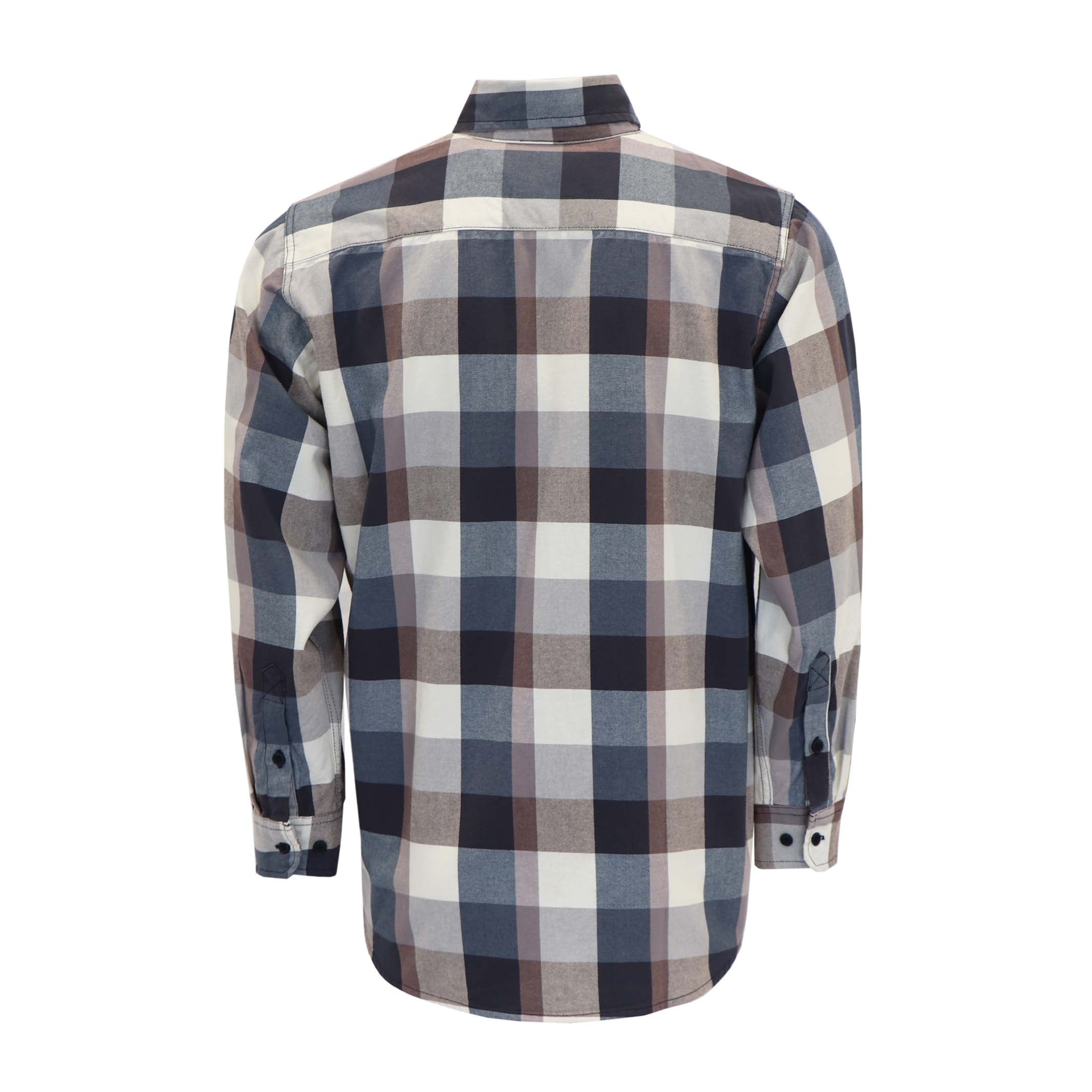 6.5OZ Big Printed Plaid Shirts With Button(Final Sale) - 3810