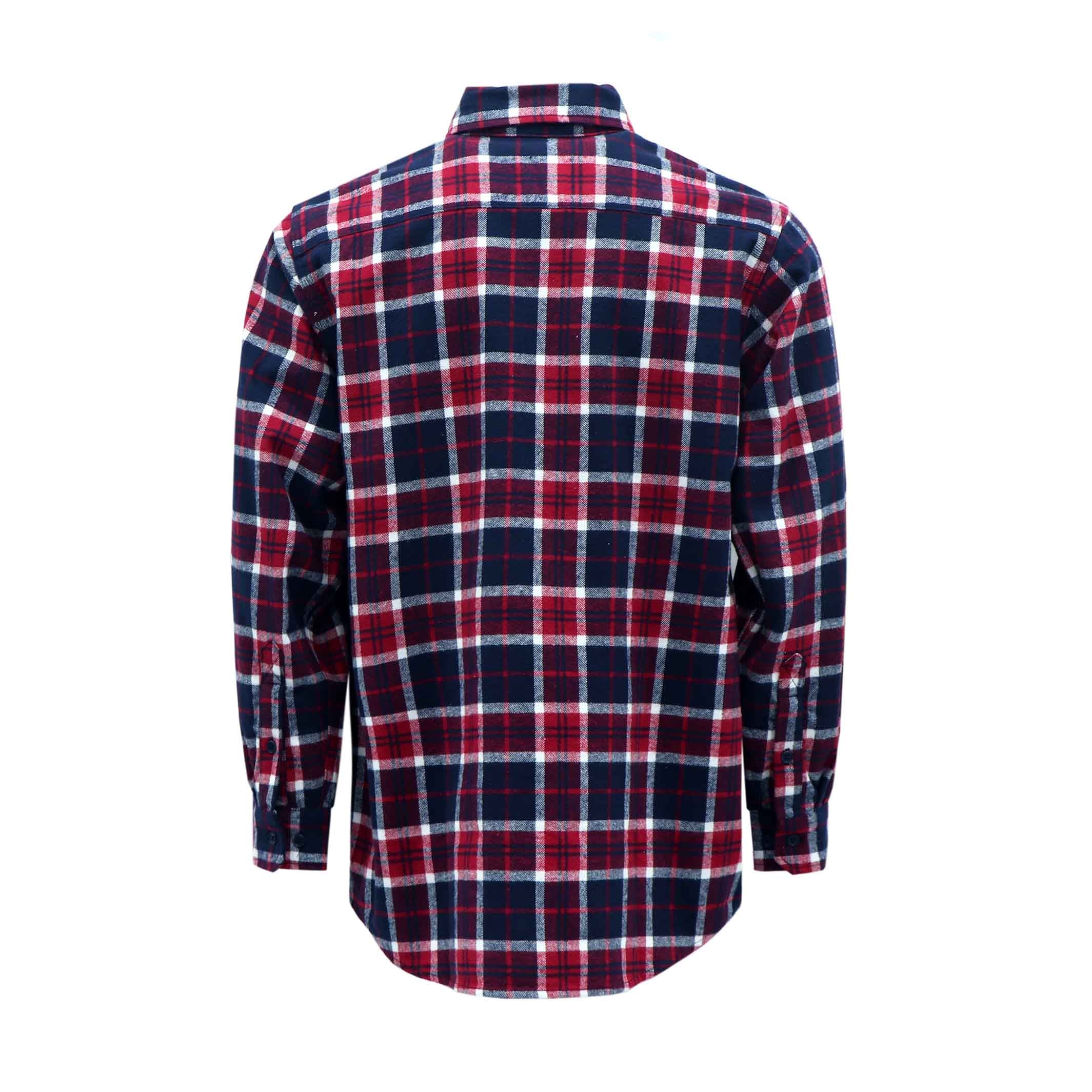 9.5OZ Plaid Flannel Shirts With Button-3818