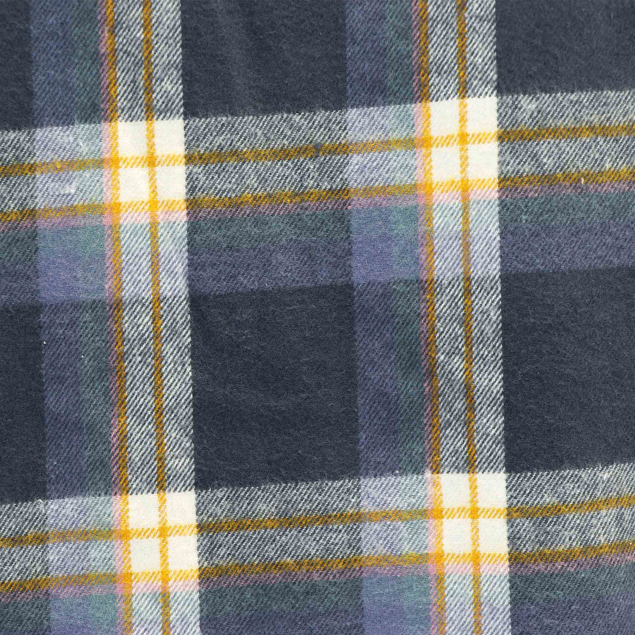 9.5OZ Plaid Flannel Shirts With Button-3818