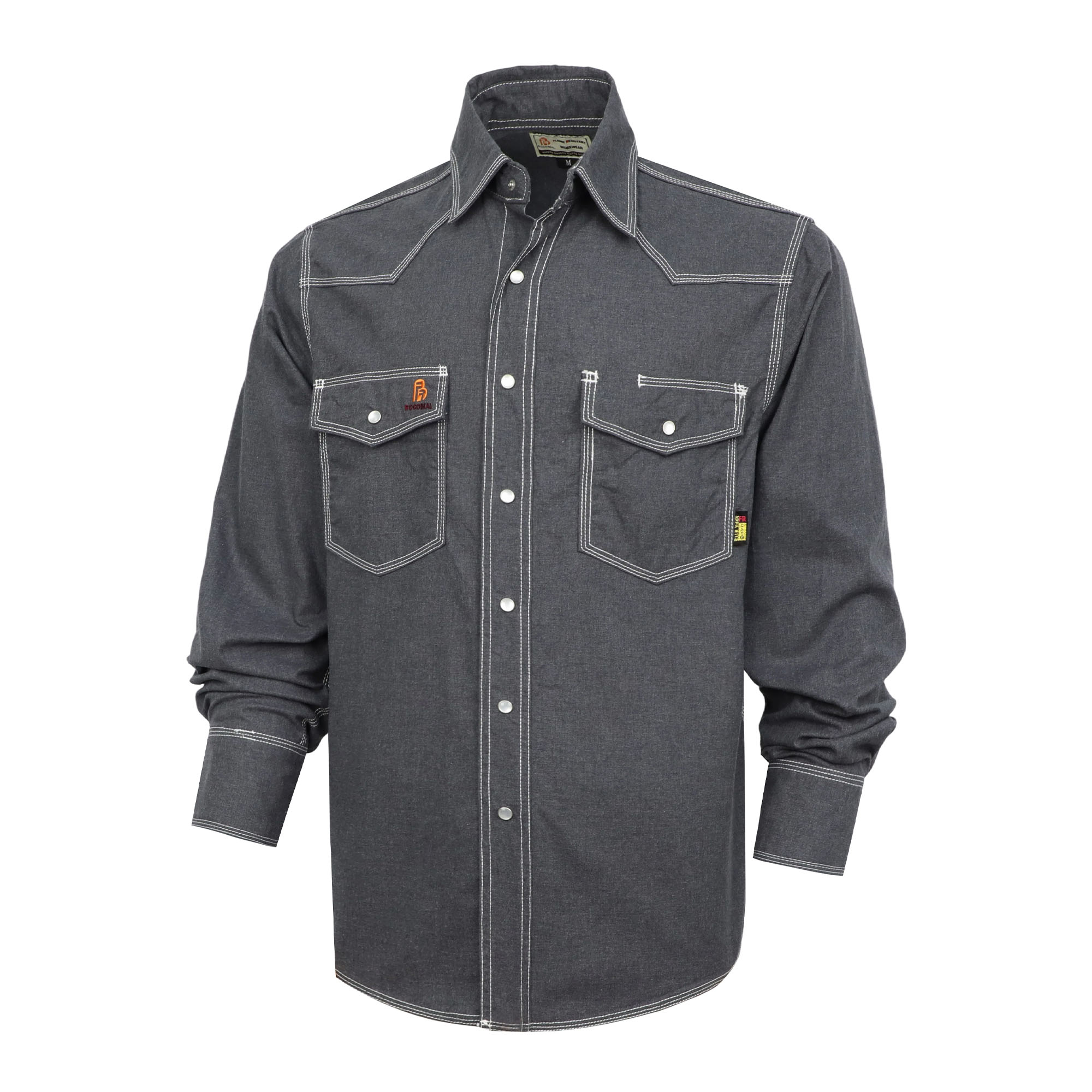 6.5OZ FR Work Shirt With Pearl Snap-0939