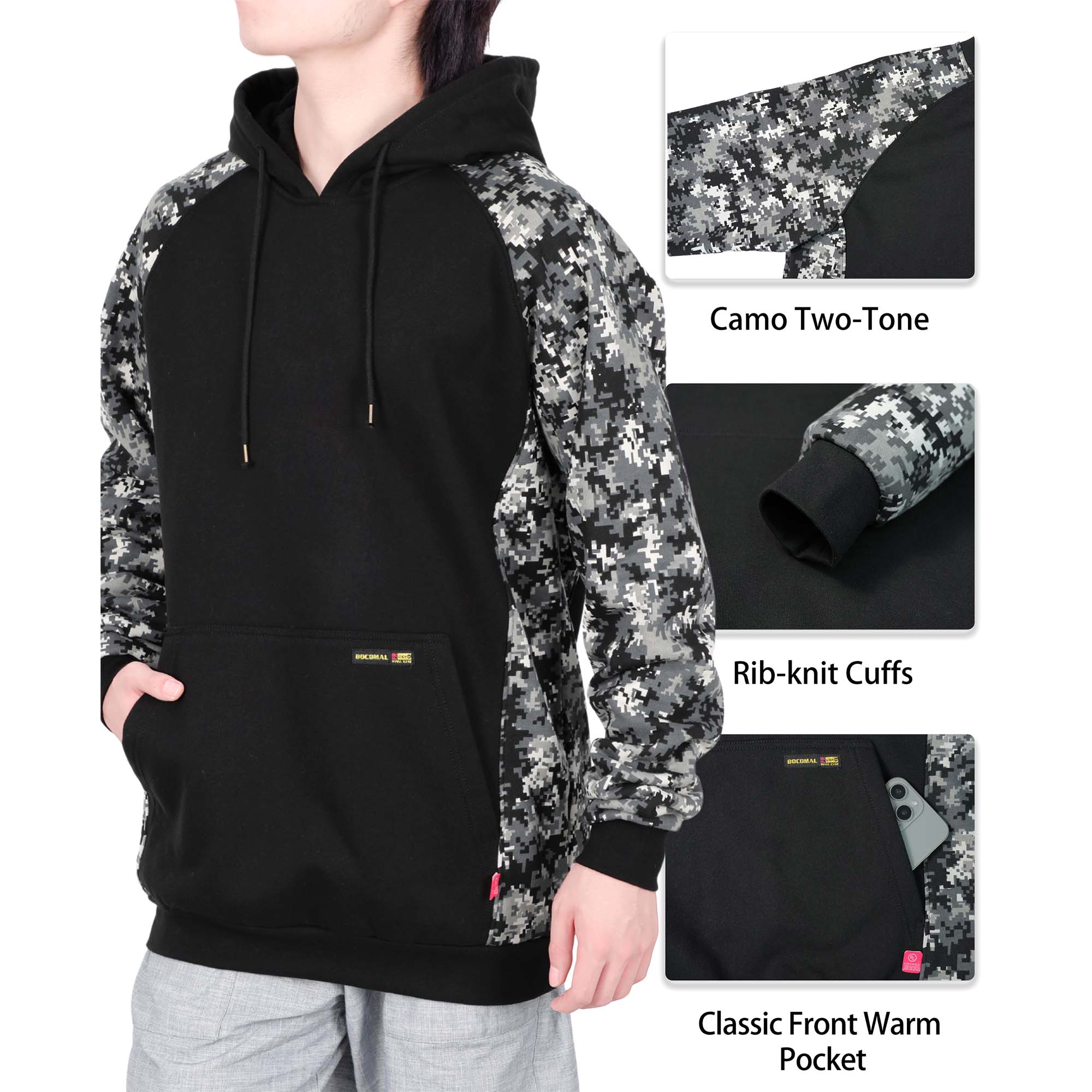12OZ Heavyweight Cotton Fleece FR Hooded Sweatshirts-9431C