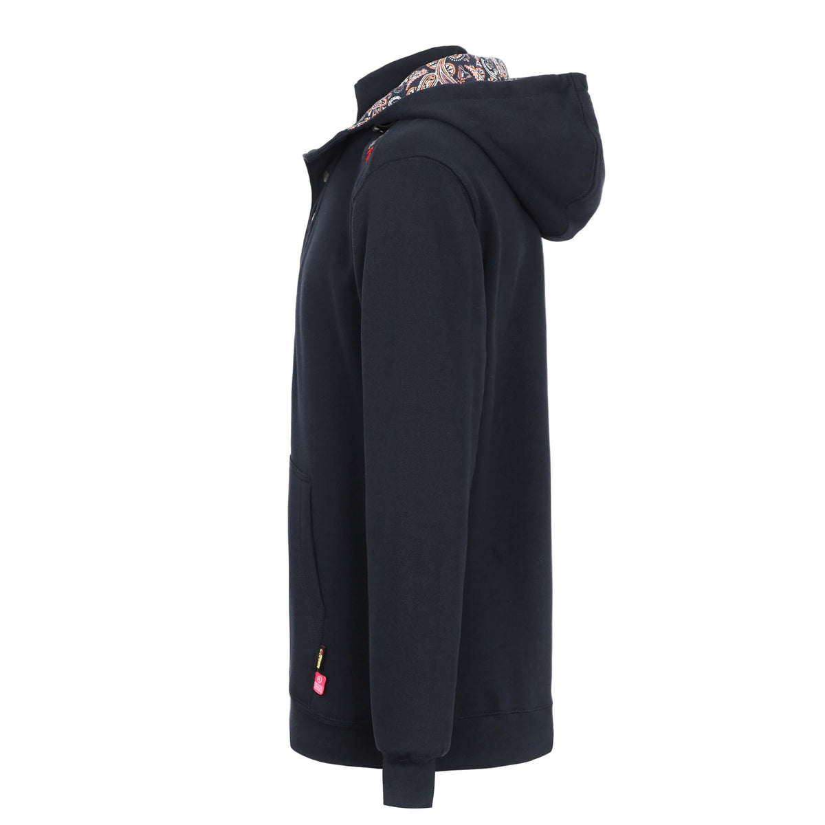 10.5 oz FR Quarter Zip Flapped Mock Neck Hooded Fleece Sweatshirts - C709