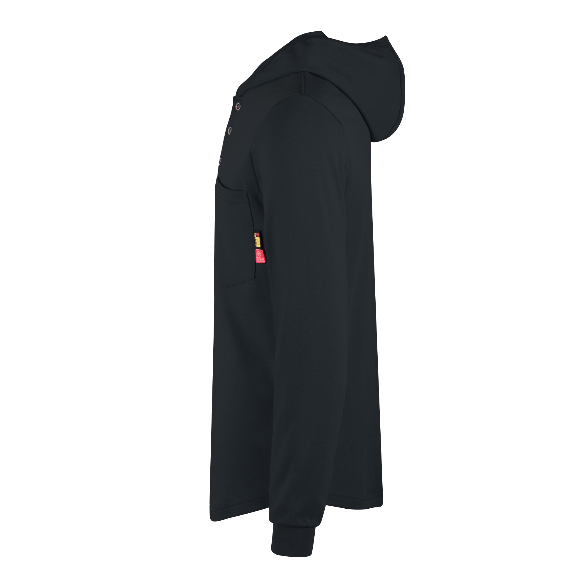 7OZ Cotton Flame-Resistant Hooded Henley T-Shirt (Clearance: Limit 2pcs)- B103