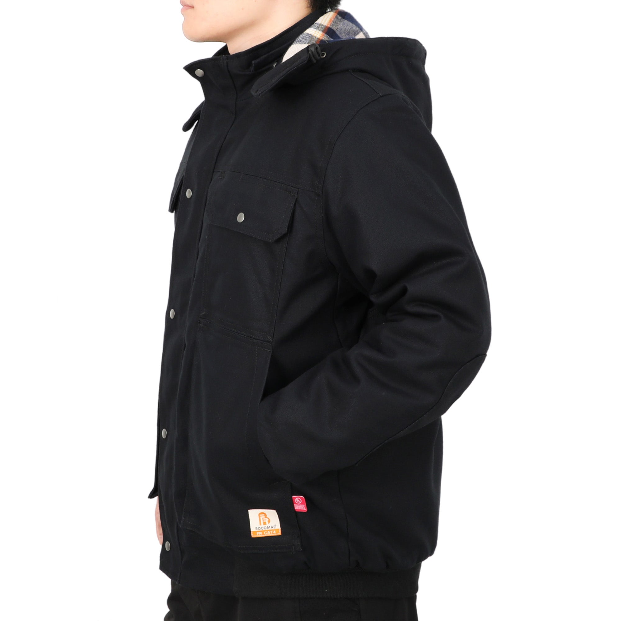 FR Jacket Insulated Heavyweight Canvas Flannel Lined,Detachable Hood -8804
