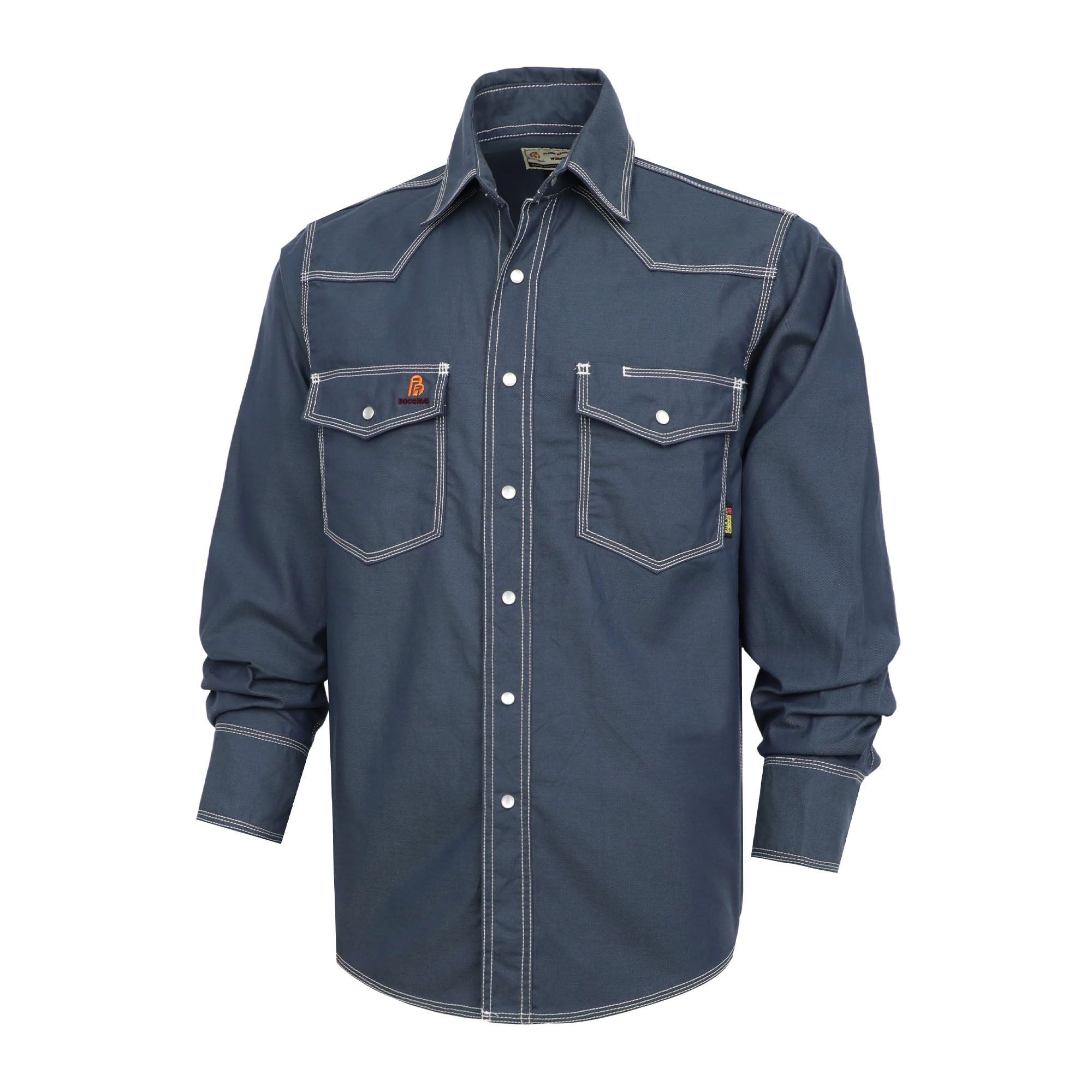 6.5OZ FR Work Shirt With Pearl Snap-0939
