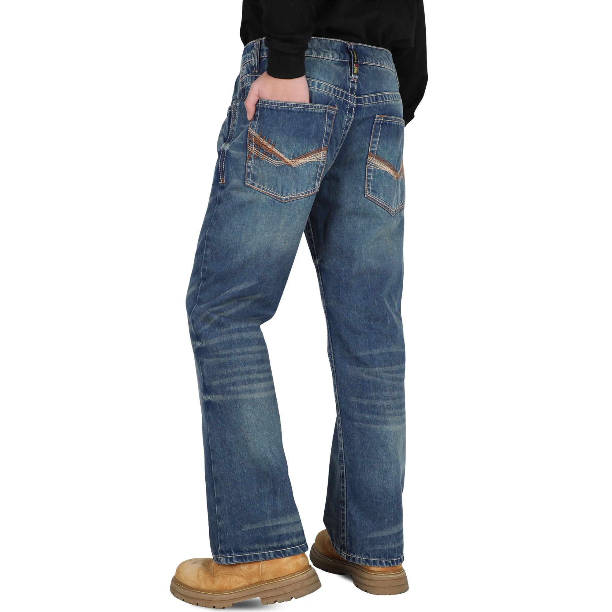 12OZ Relaxed Fit Boot Cut Retro FR Jeans -8305