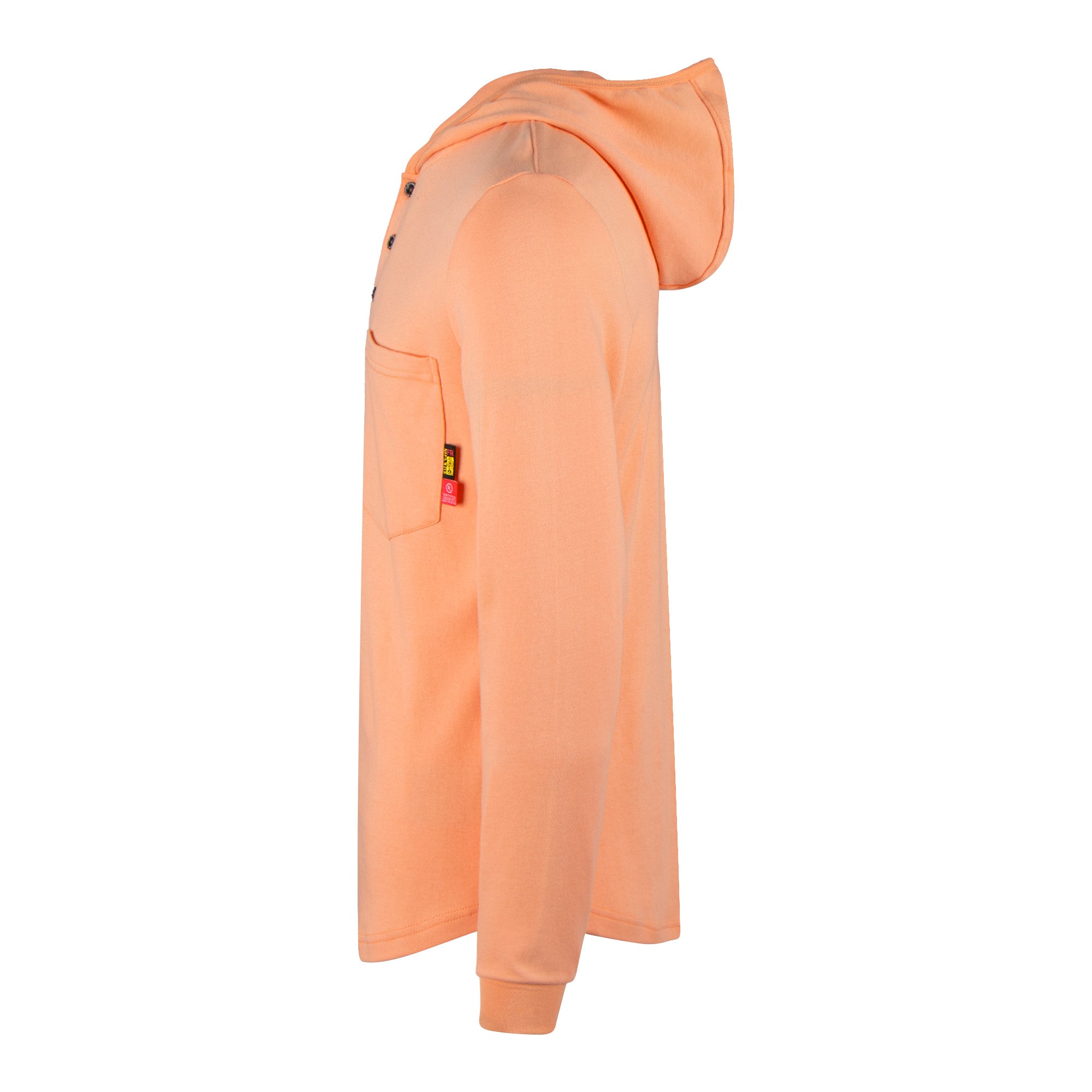 7OZ Cotton Flame-Resistant Hooded Henley T-Shirt (Clearance: Limit 2pcs)- B103