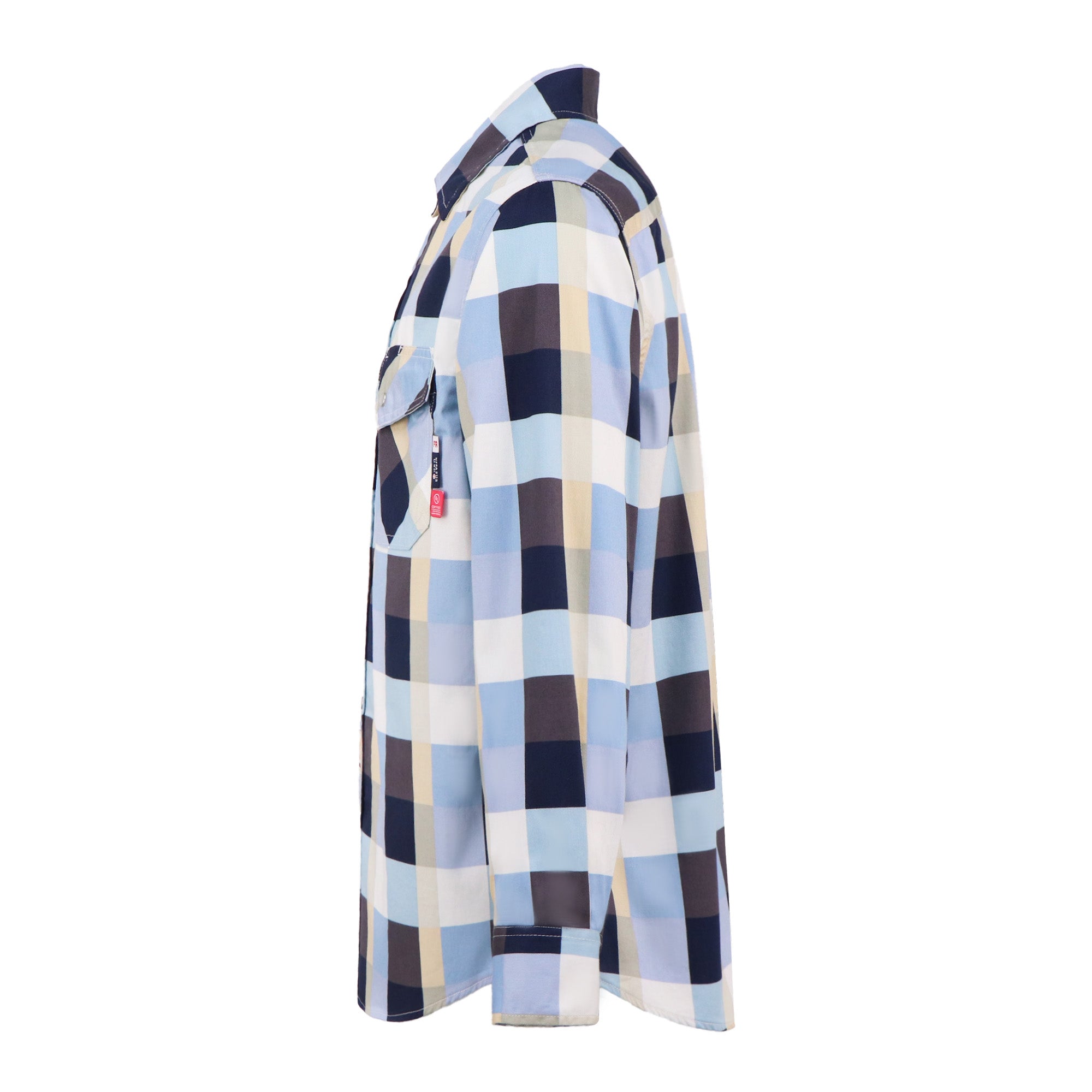 6.5OZ Printed Plaid Shirts With Pearl Snap (Final Sale)-3916
