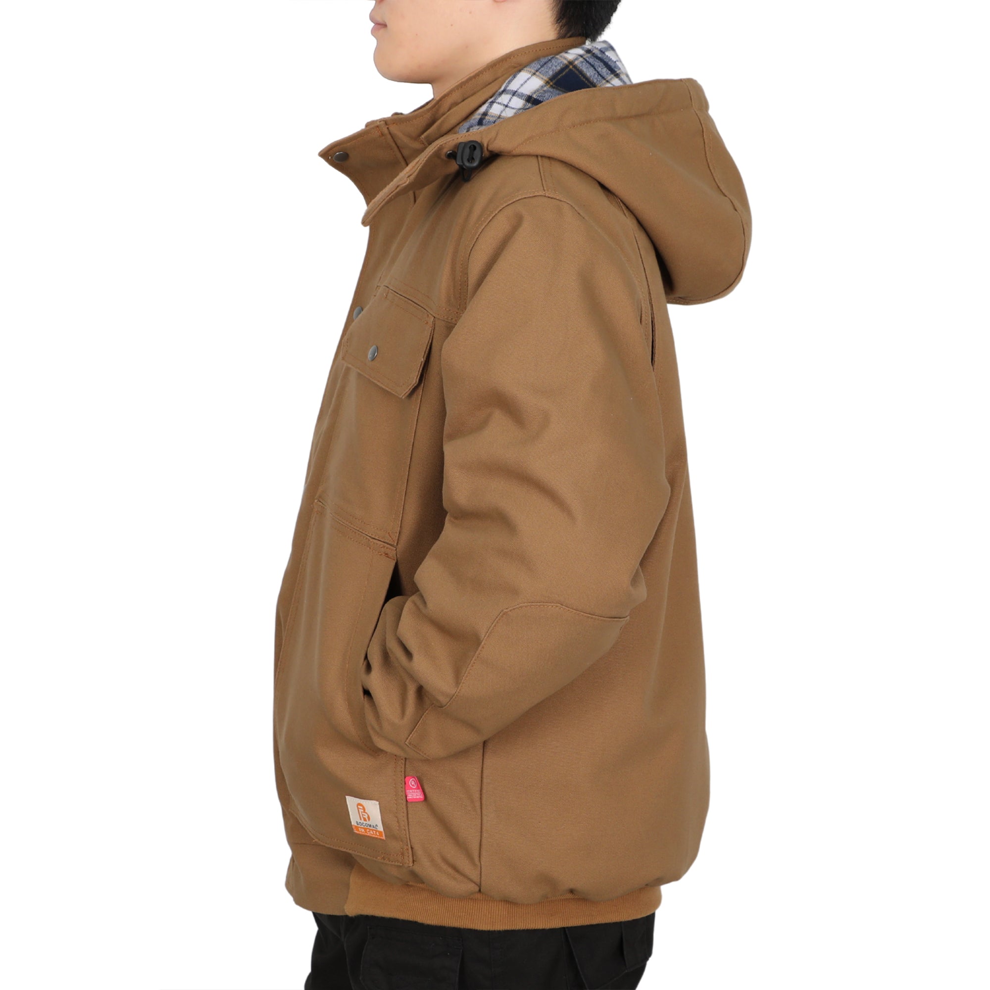 FR Jacket Insulated Heavyweight Canvas Flannel Lined,Detachable Hood -8804