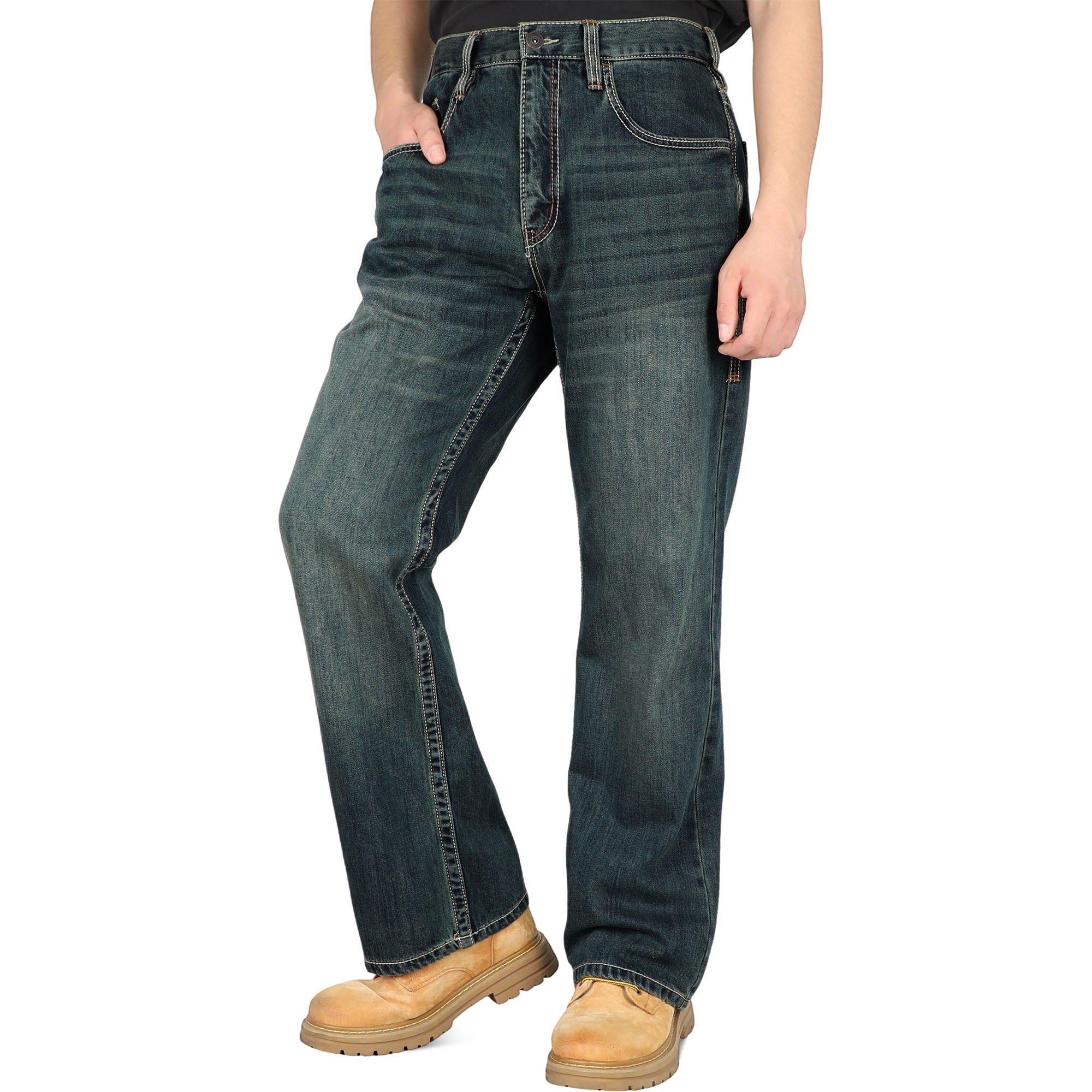 10OZ Midweight EX-Soft Relaxed Boot Vintage Washed FR Jeans-8306