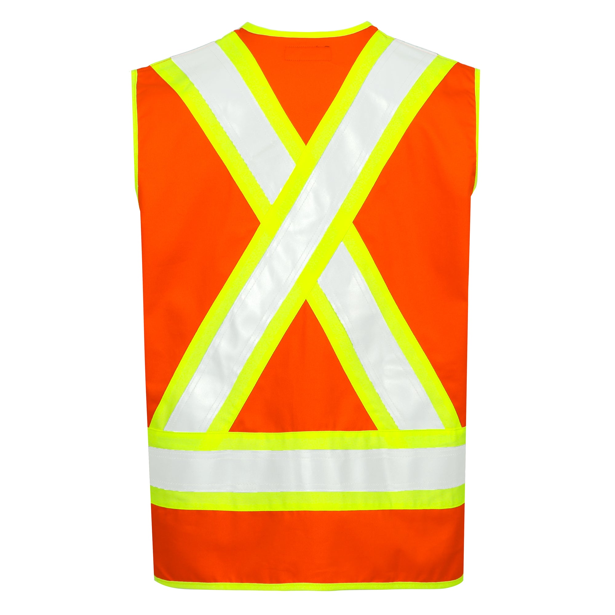 7.5OZ 4”Tape Hi Vis FR Zipper Vest-3402HV