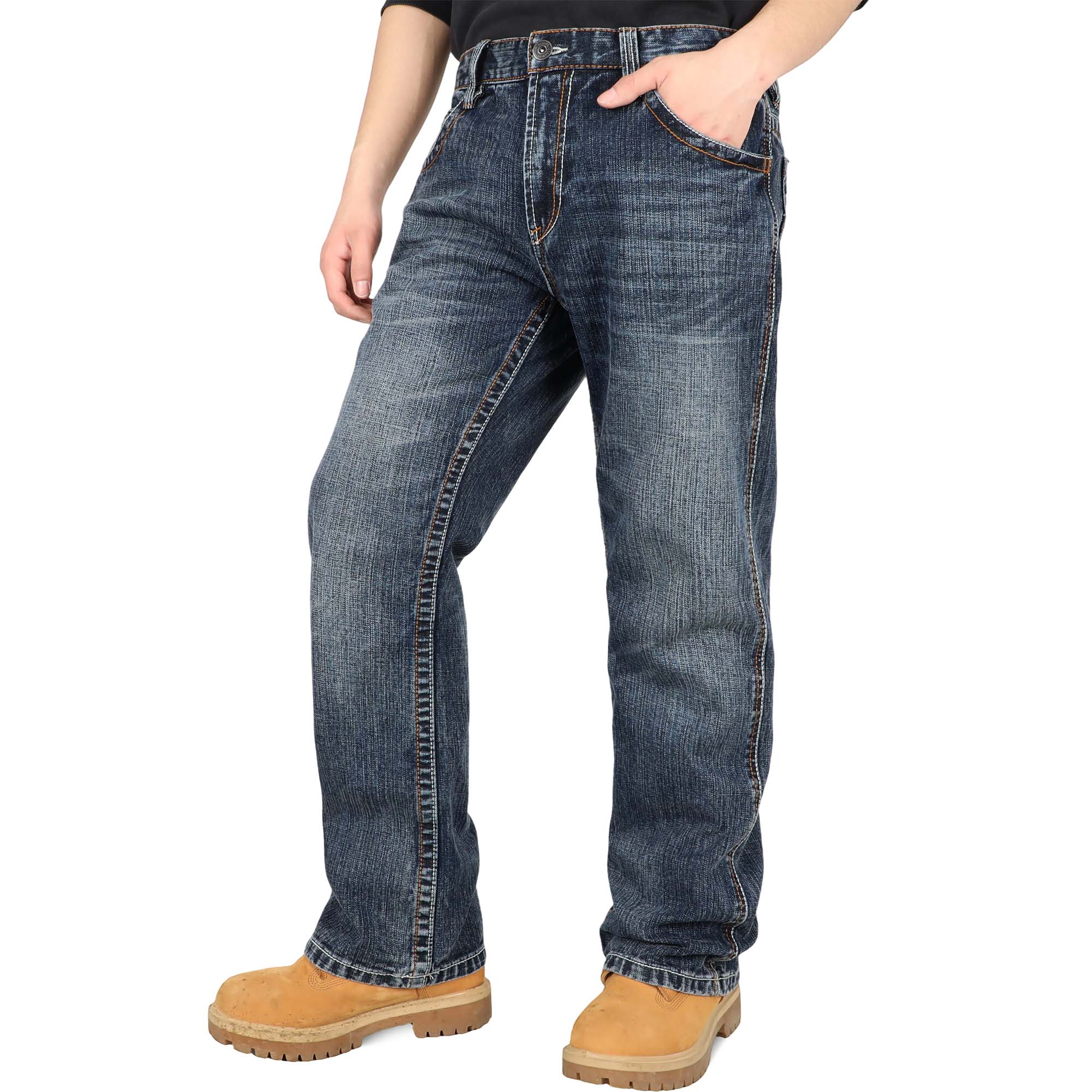 13.5OZ Heavywight Dura-Rugged Slub Denim Jeans(NON-FR)-PN072Q