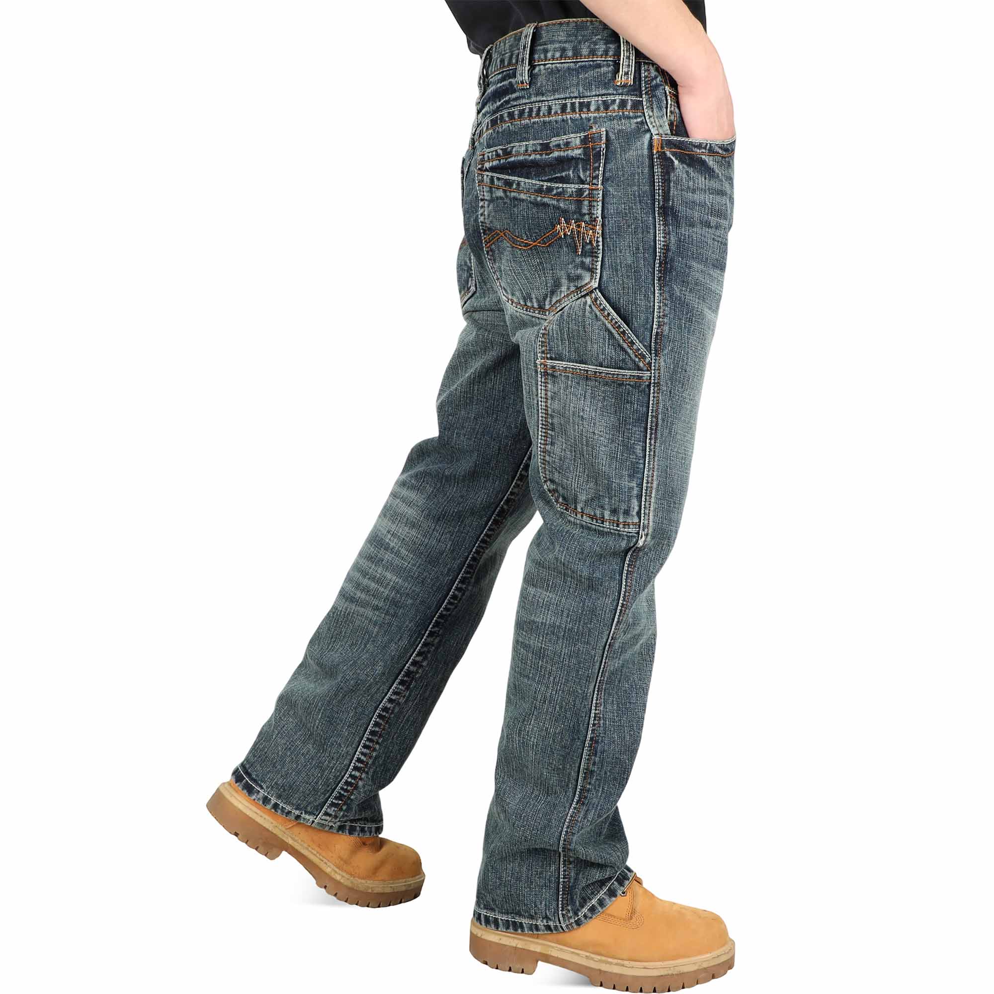 13.5OZ Heavywight Dura-Rugged Slub Denim Jeans(NON-FR)-PN072Q