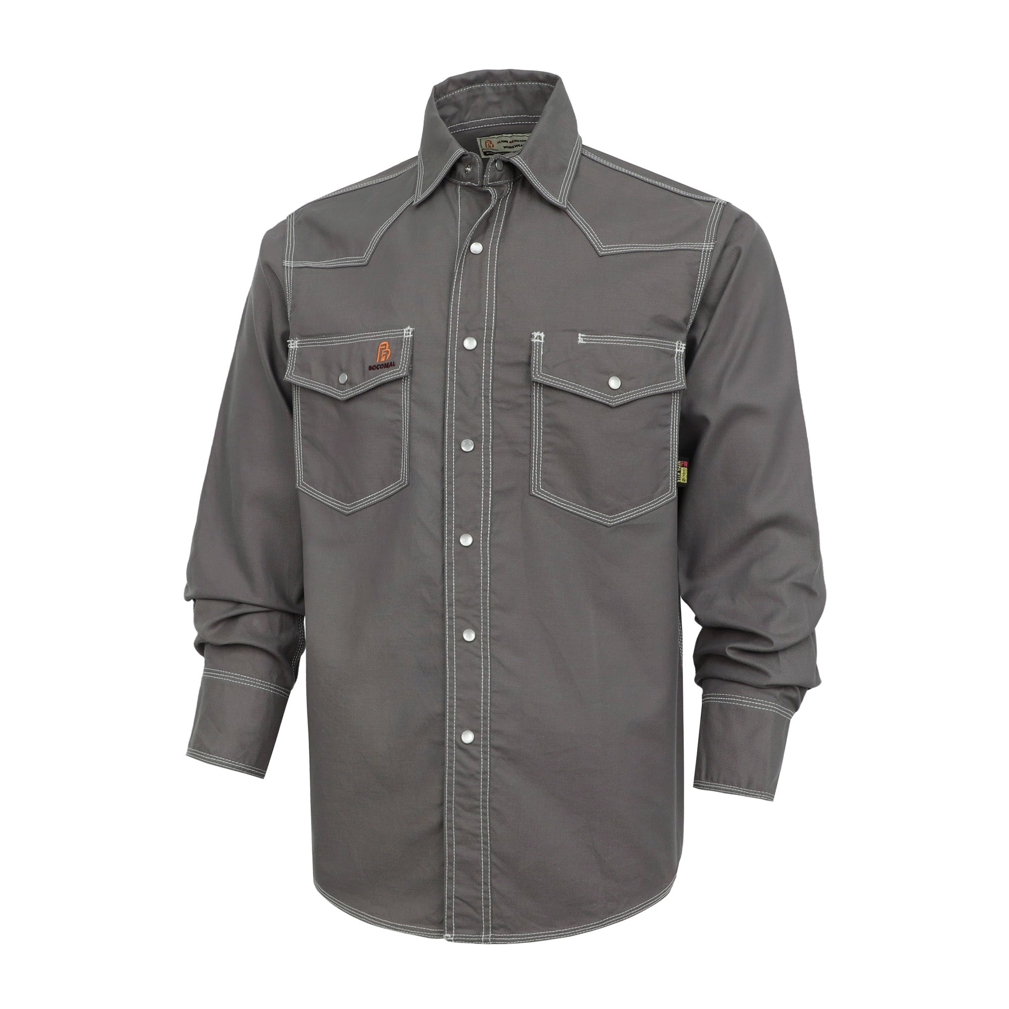 6.5OZ FR Work Shirt With Pearl Snap-0939