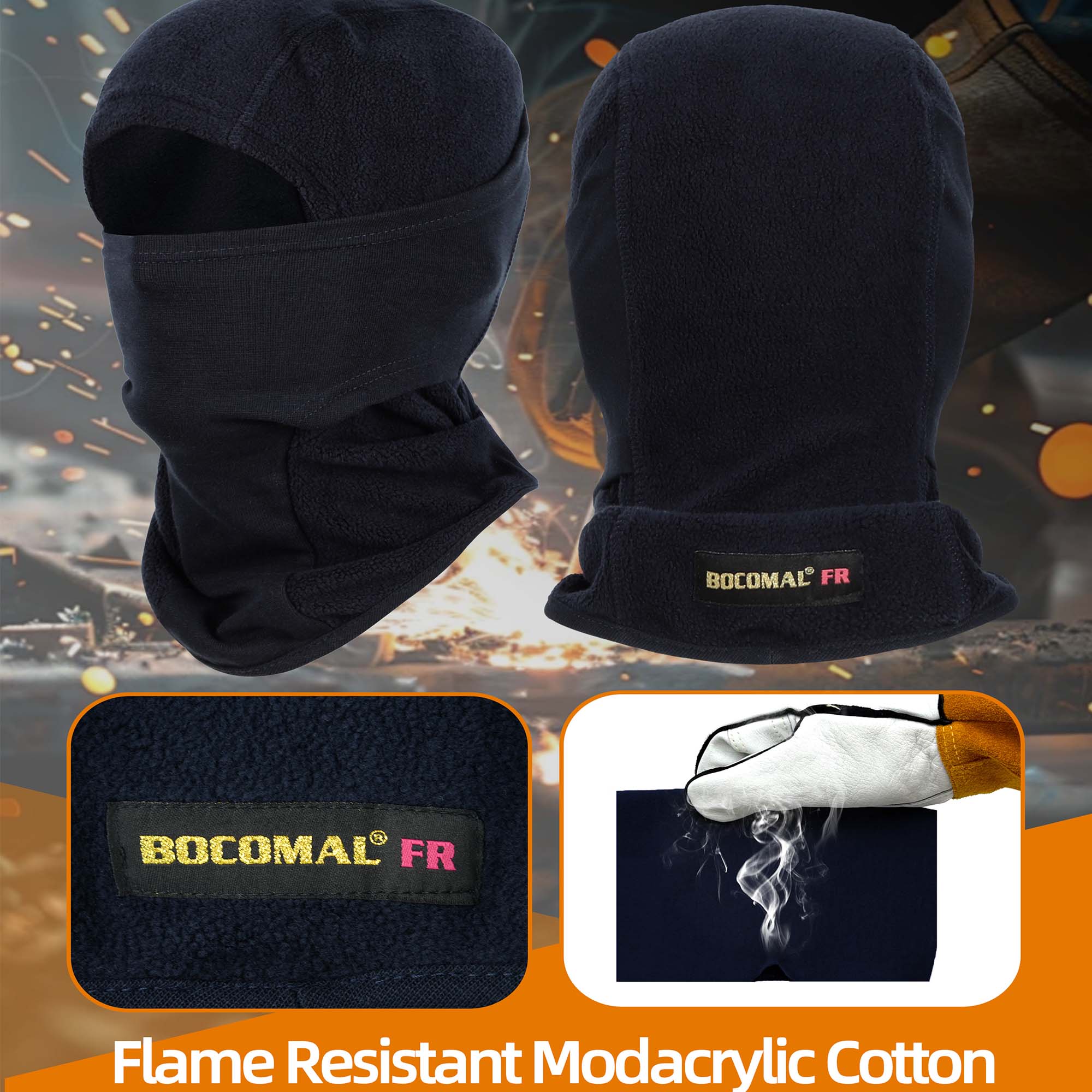11OZ Fleece Modacrylic Blend FR Face Mask Balaclava For Winter-7027