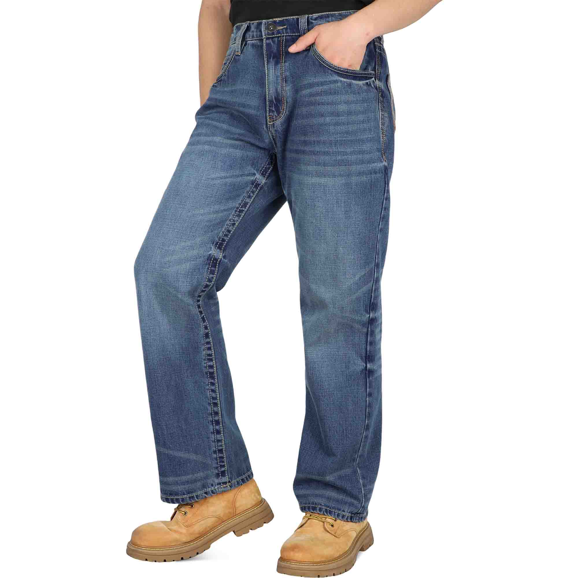 12 OZ Relaxed Fit Boot Cut Midweight Denim FR Jeans - 8305-1