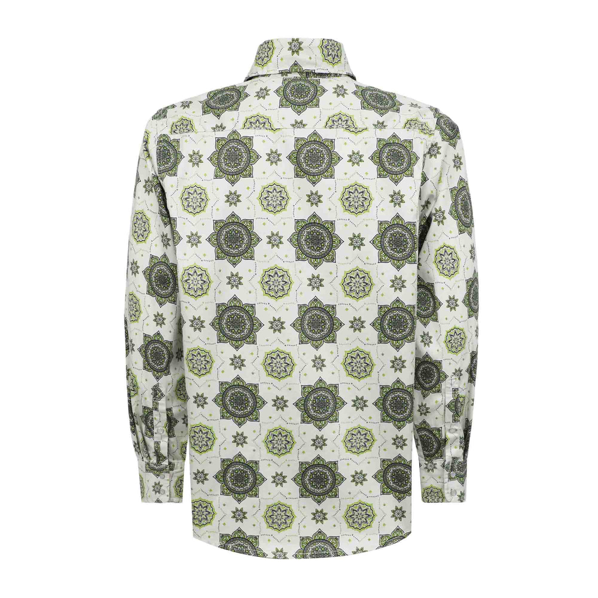Bocomal khaki pearl snap FR work shirt product view