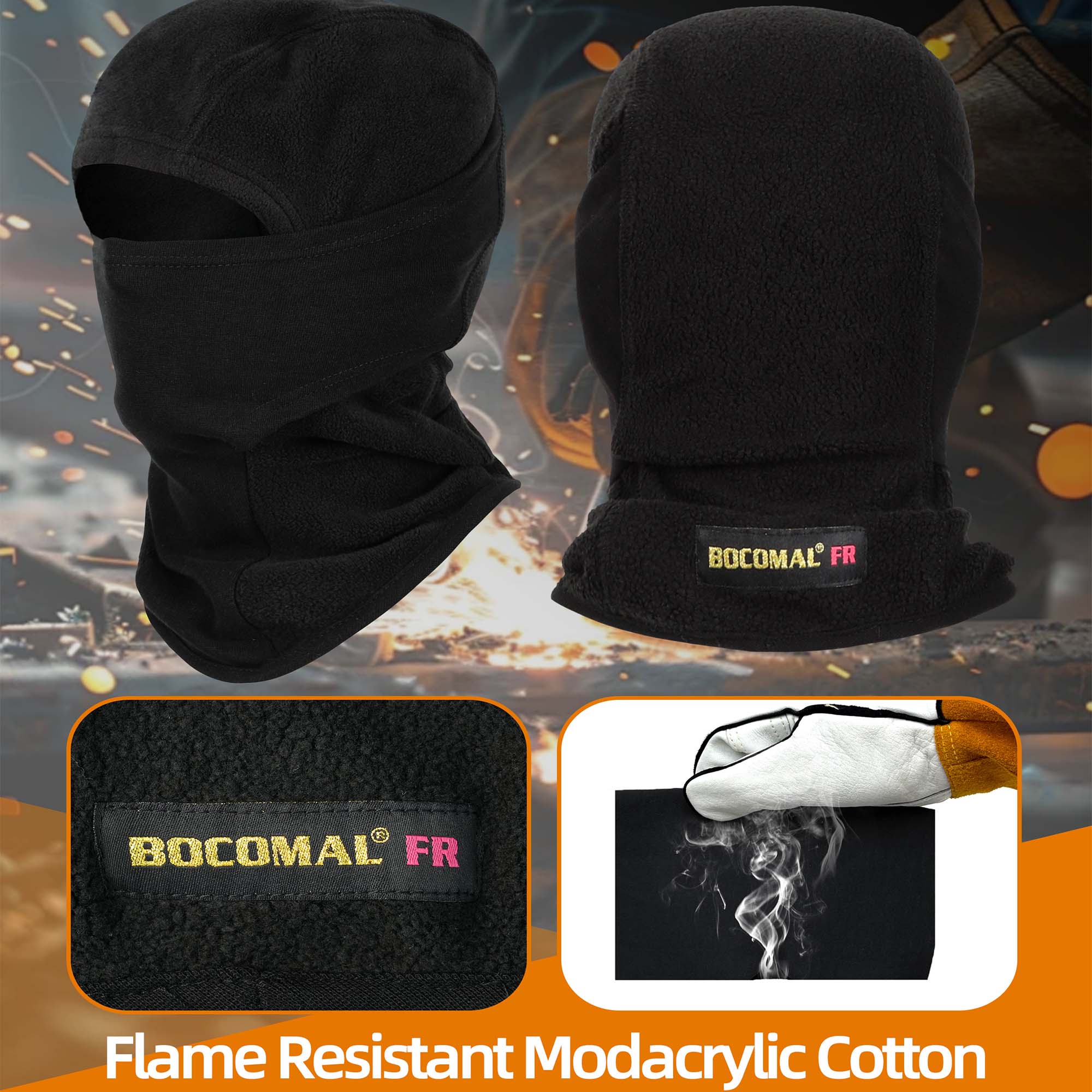 11OZ Fleece Modacrylic Blend FR Face Mask Balaclava For Winter-7027