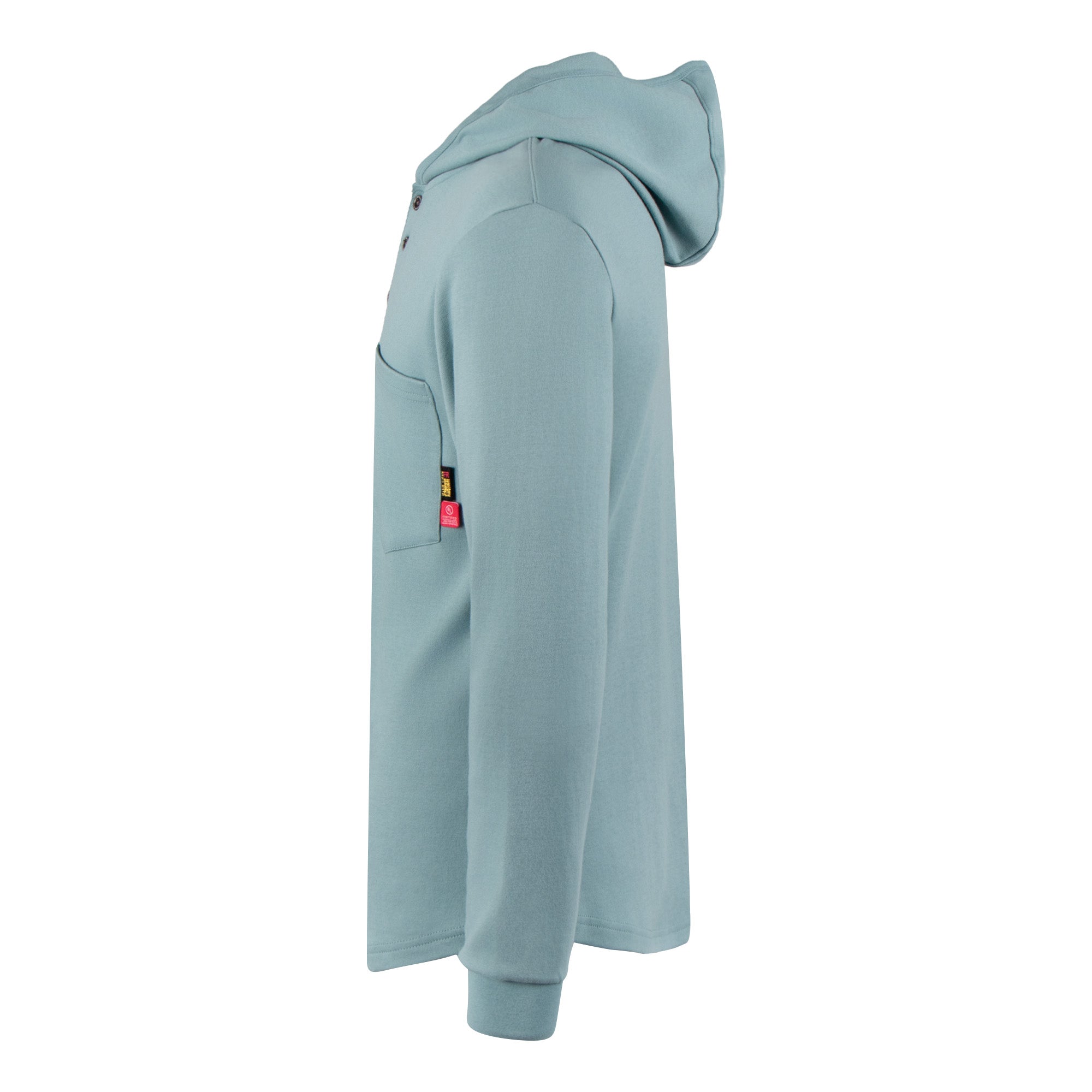 7OZ Cotton Flame-Resistant Hooded Henley T-Shirt (Clearance: Limit 2pcs)- B103