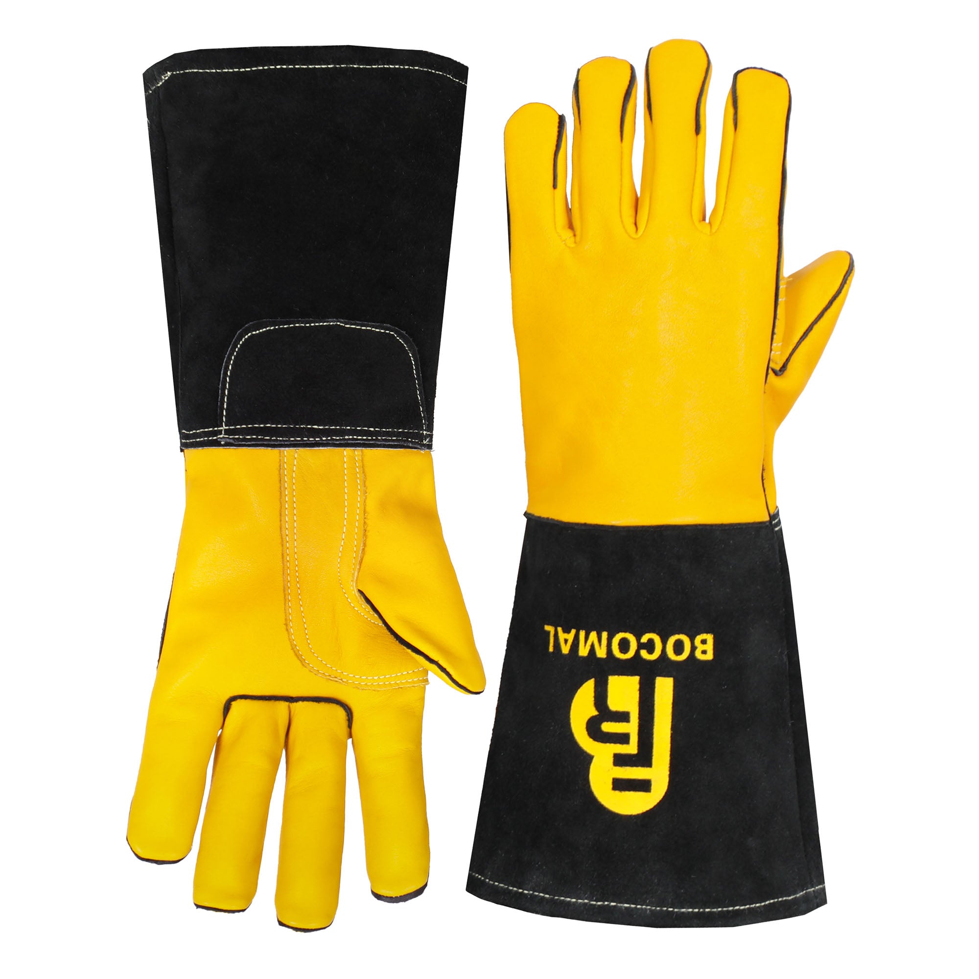 Classic Welding Gloves,Grain Leather Multi Tasks,14" Lined Leather Mig/Stick Gloves, Kevlar Stitching-0101/0201