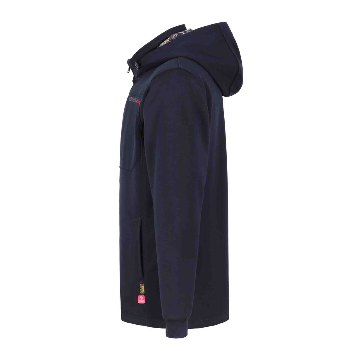 12 oz Fleece Zip Up Mock Neck Hooded FR Jackets - C631