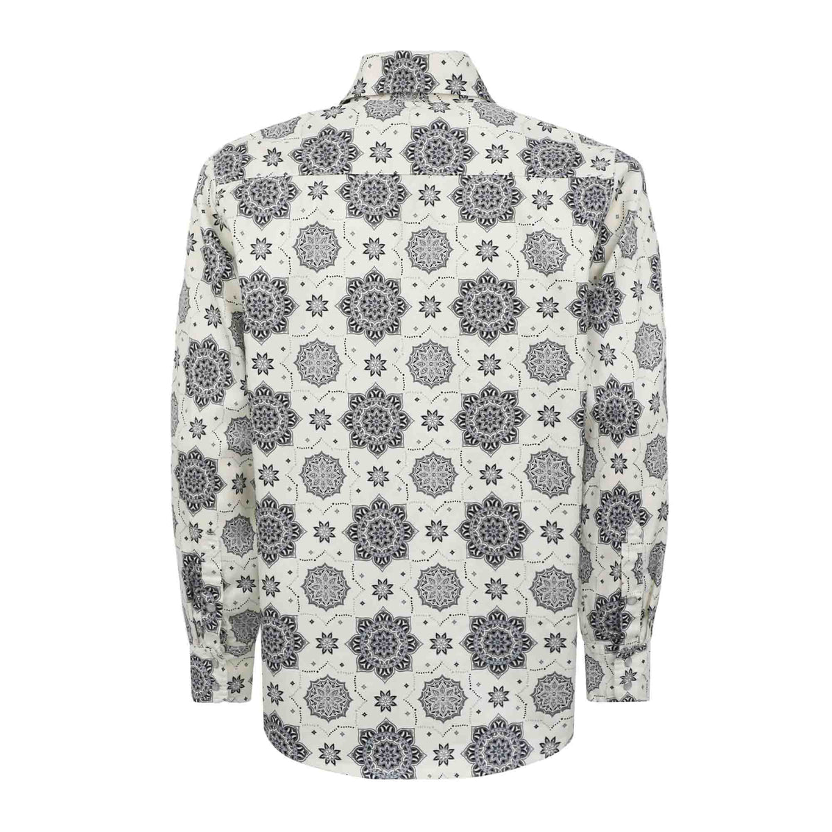 Bocomal khaki pearl snap FR work shirt product view
