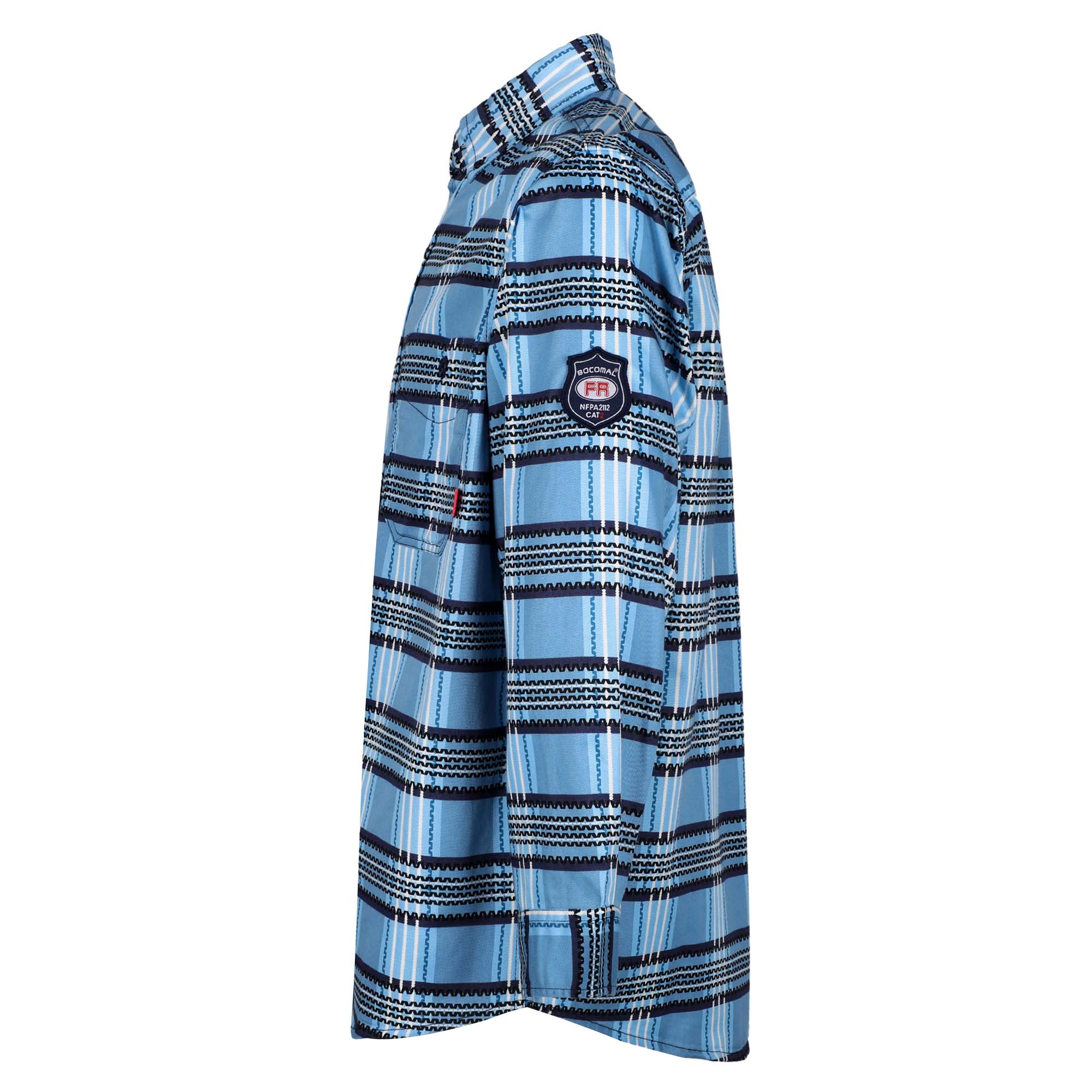 6.5OZ Cotton Button Up Printed Plaid FR Welding Shirts (Final Sale)