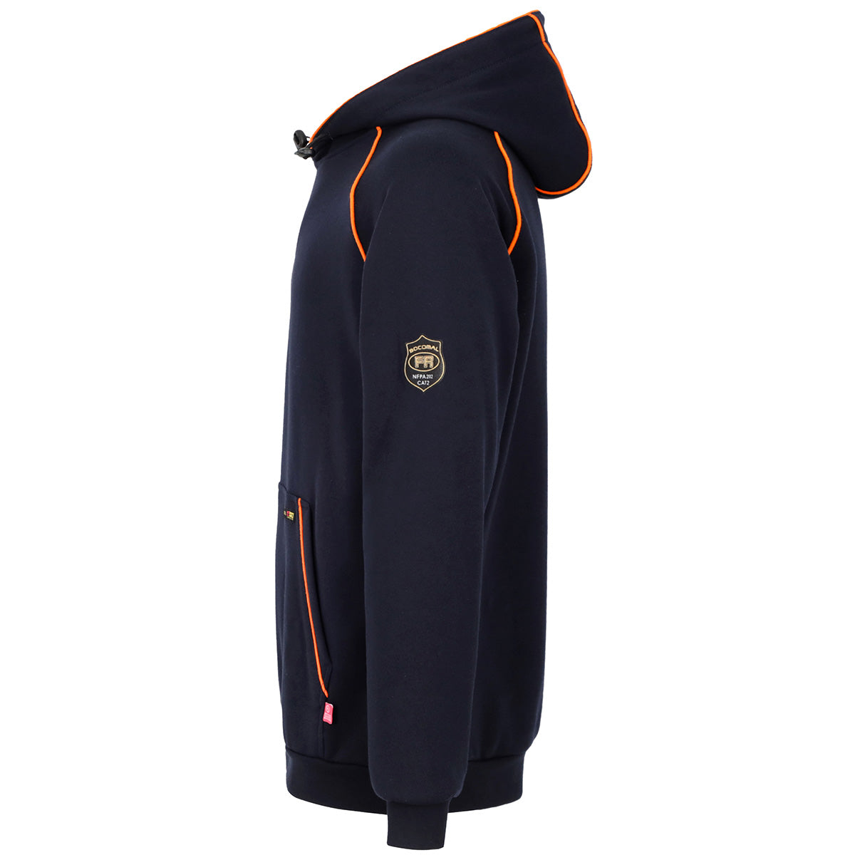 12oz Heavyweight Cotton Fleece FR Hi-Vis Hooded Sweatshirts-4931B