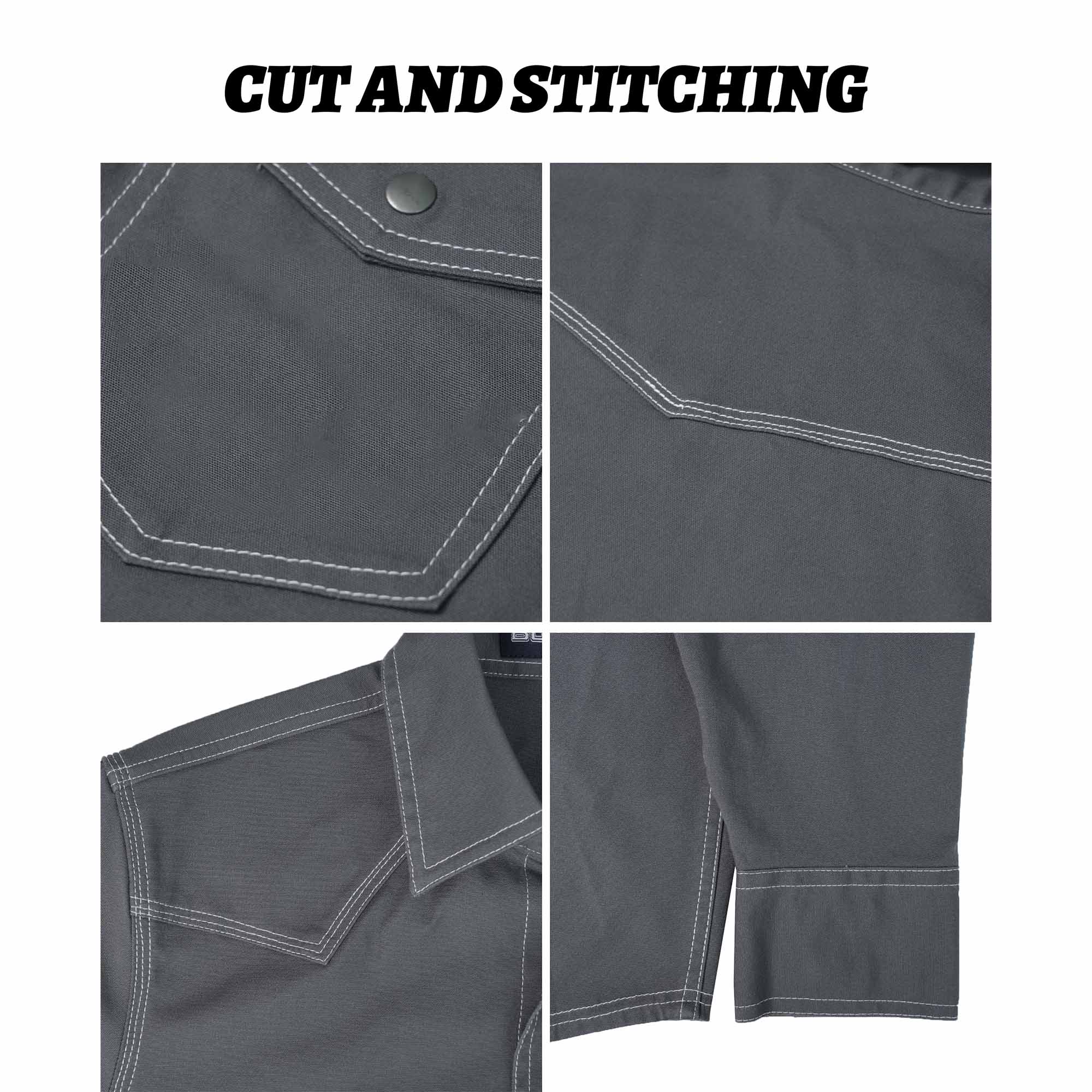 8.5OZ Heavyweight Stretch Canvas FR Welding Shirts-0932