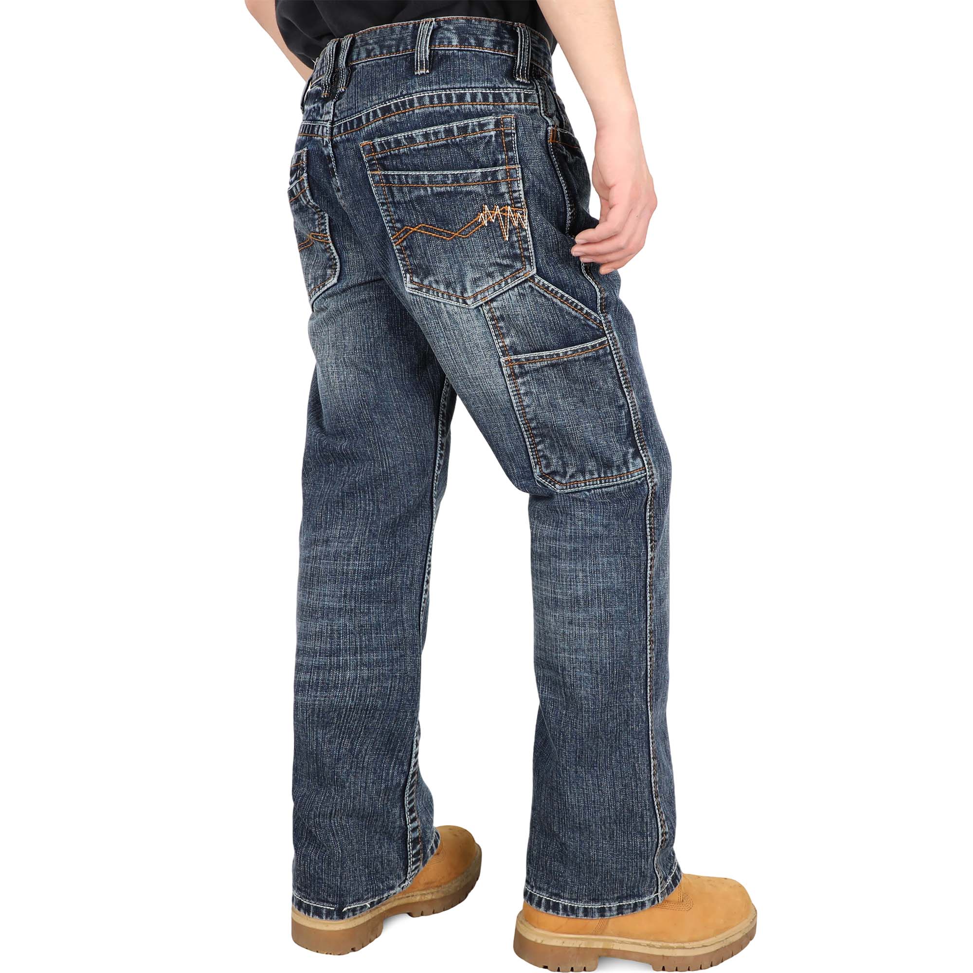 13.5OZ Heavywight Dura-Rugged Slub Denim Jeans(NON-FR)-PN072Q