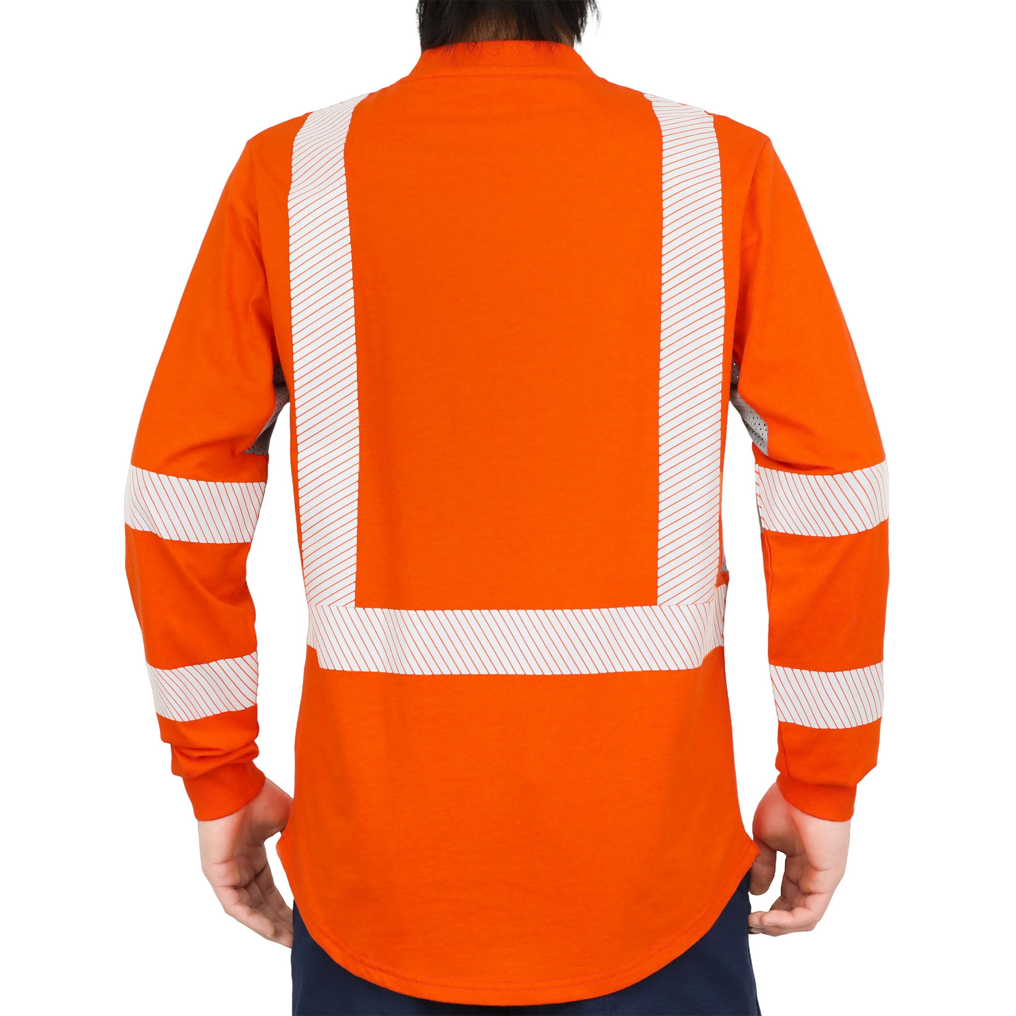 5.5 oz Vented Hi-Vis FR Long Sleeve T-Shirt | Bocomal