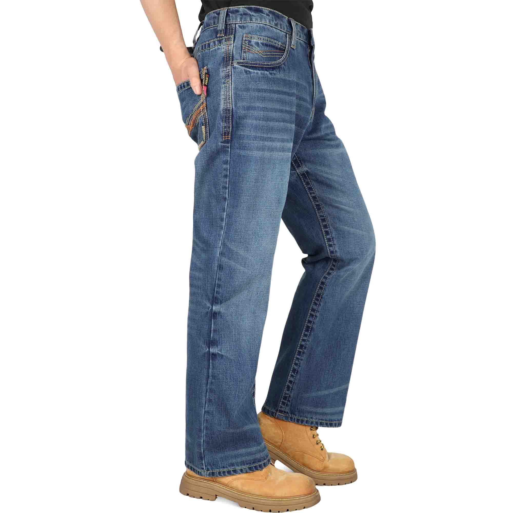 12 OZ Relaxed Fit Boot Cut Midweight Denim FR Jeans - 8305-1