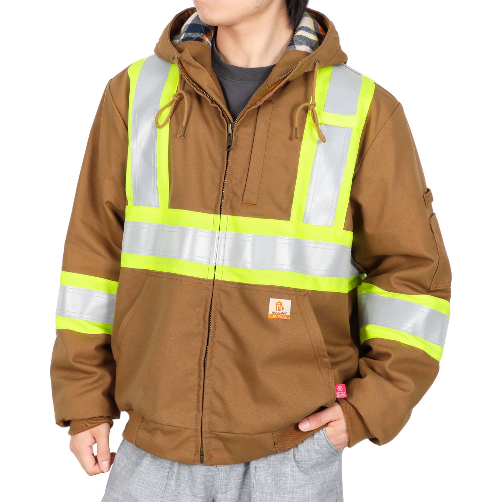 Insulated Hi Vis FR Heavyweight Water Repellent Stain Resistant Jacket -3004HV