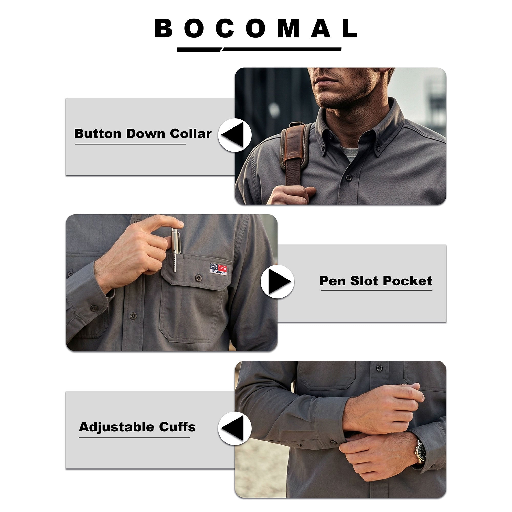 5.5OZ Lightweight Chambray Breathable Vented Back FR Shirts- B242