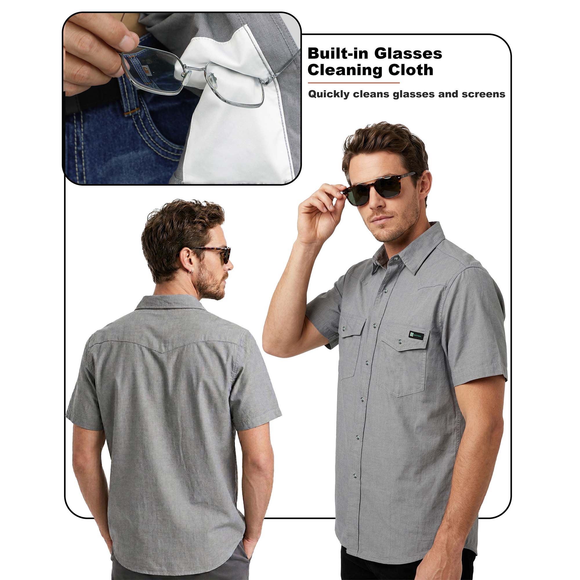 5OZ Lightweight 100% C Chambray Shirt (NON-FR)-SH041L