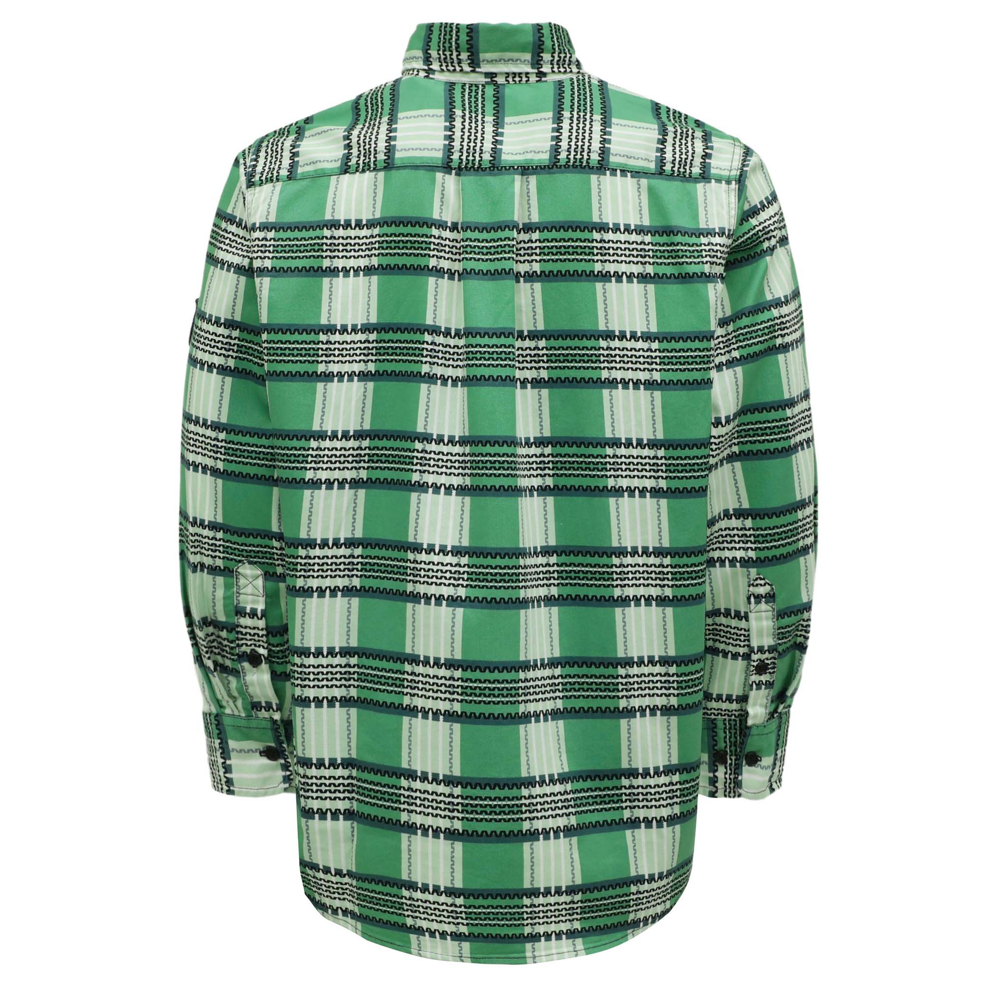 6.5OZ Cotton Button Up Printed Plaid FR Welding Shirts (Final Sale)