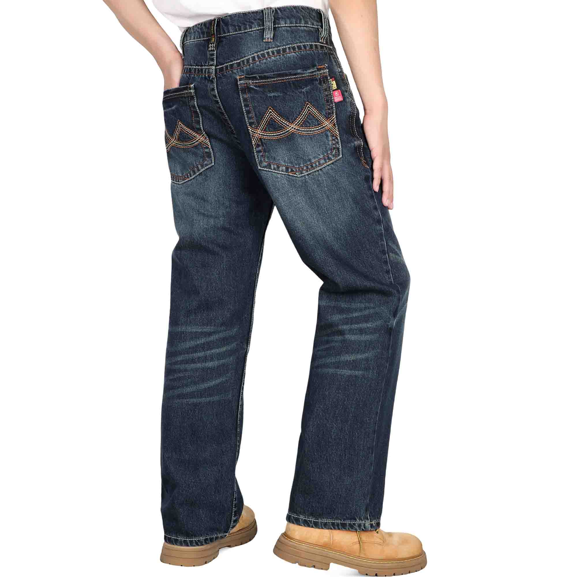 Straight Leg FR Jeans‑Navy‑Back