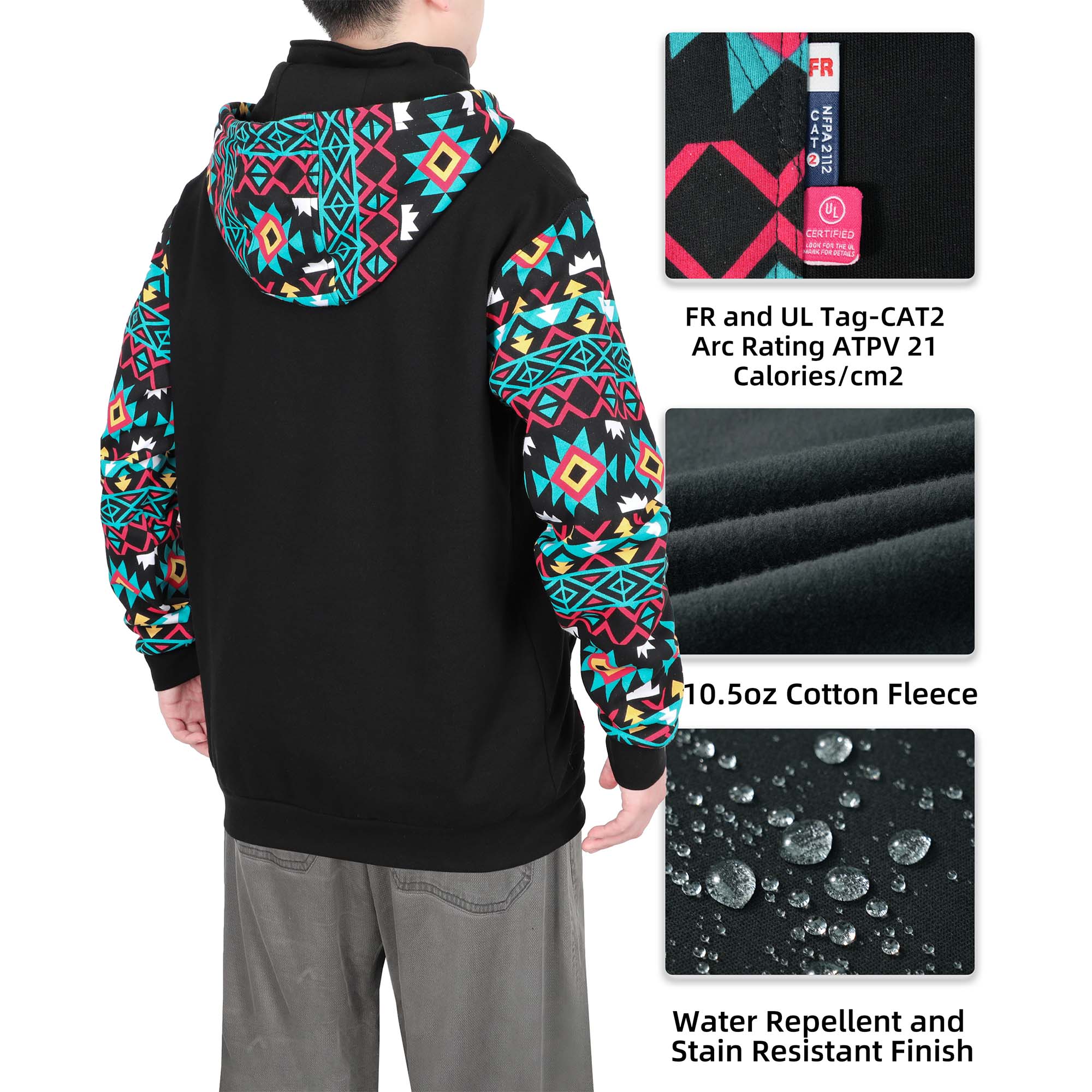 10.5OZ Classic 1/4 Zipper Pullover Hoodies/Printing-4509P