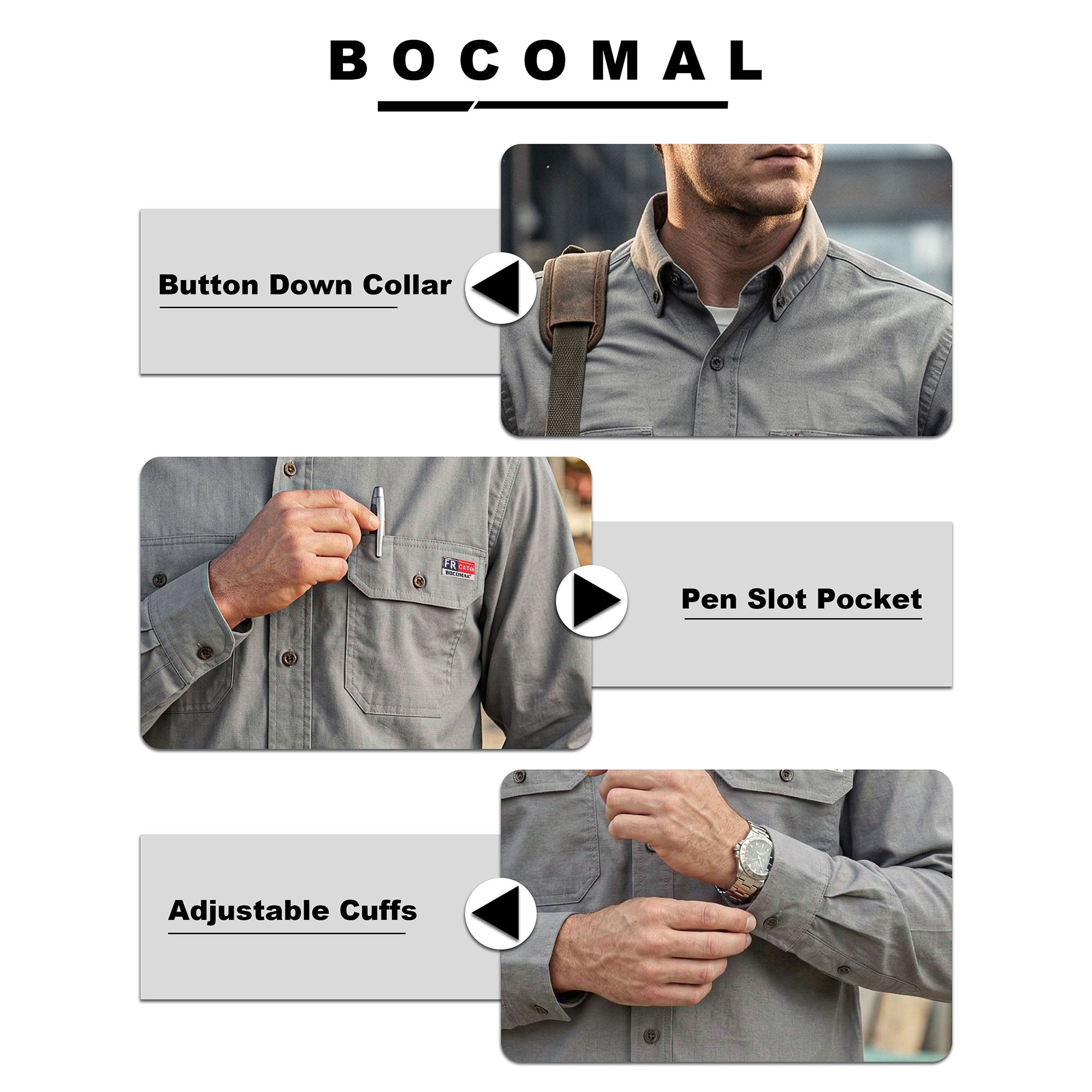 5.5OZ Lightweight Chambray Breathable Vented Back FR Shirts- B242