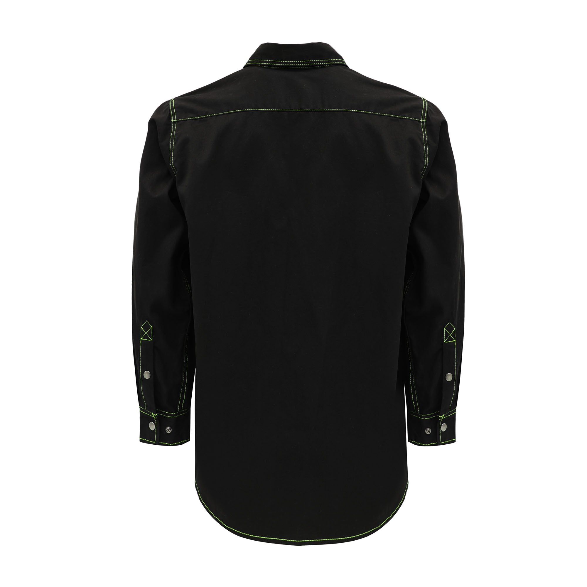 7.5OZ Solid Color  Shirts With Metal Button/Decorative Thread -3701
