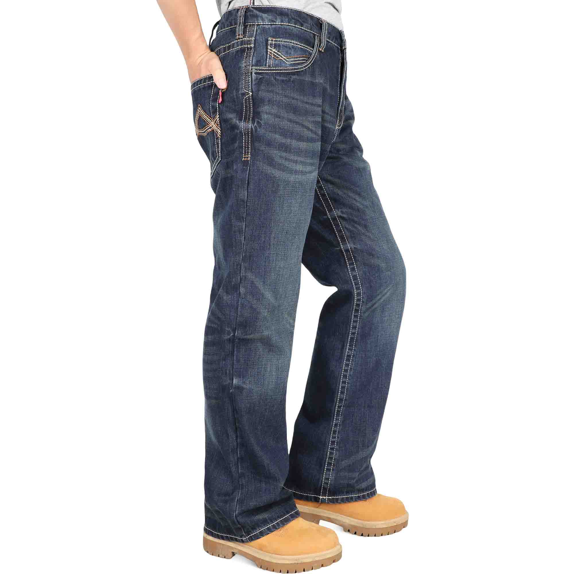 12 OZ Relaxed Fit Boot Cut Midweight Denim FR Jeans - 8305-1