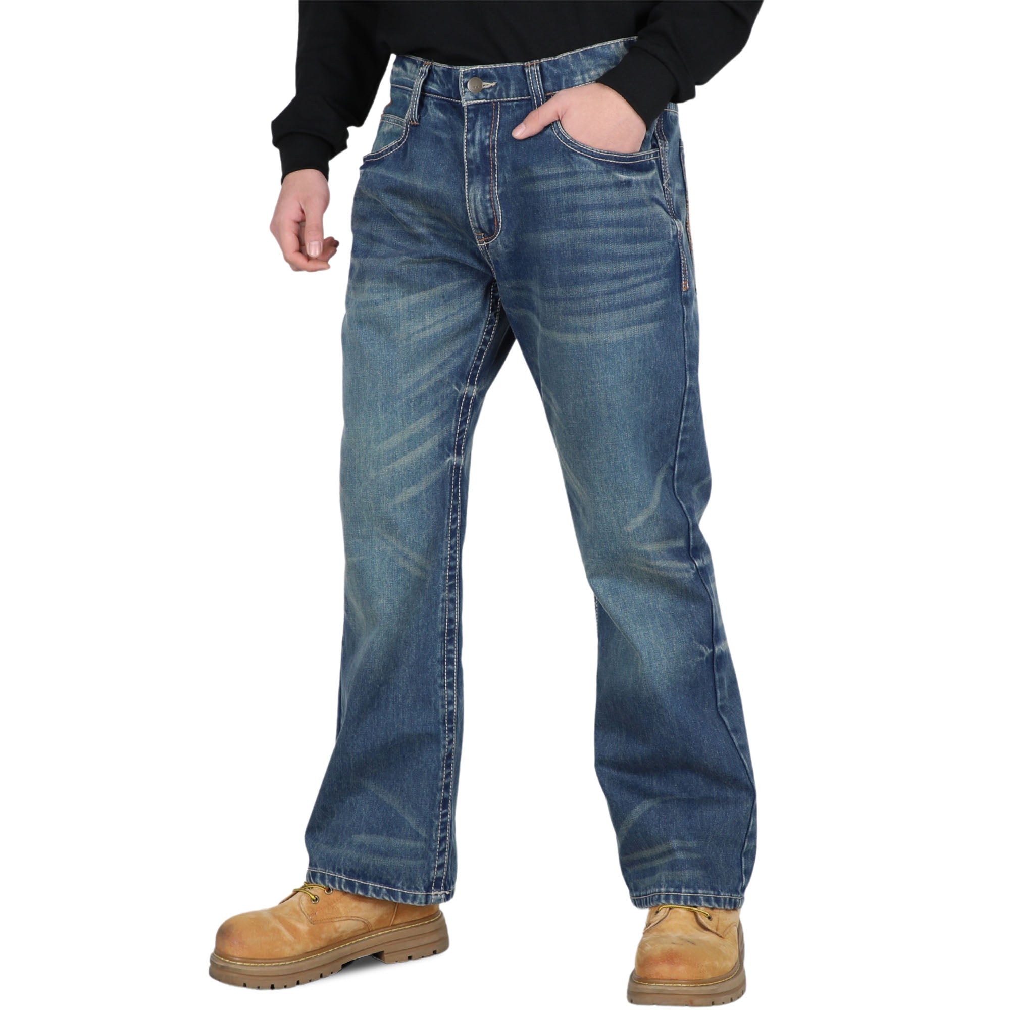 12OZ Relaxed Fit Boot Cut Retro FR Jeans -8305