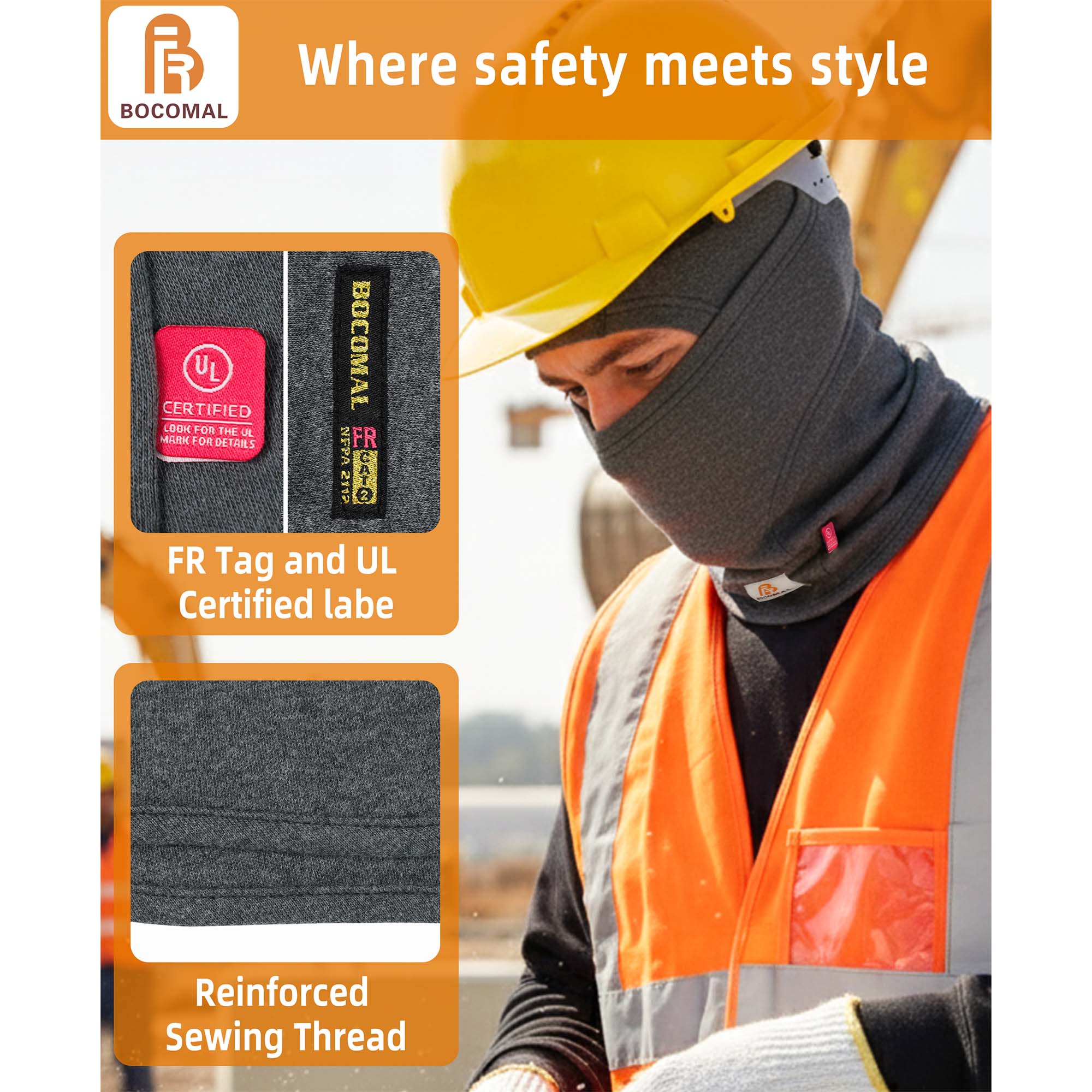 7OZ Balaclava Face Mask Arc Rated Helmet Liner Covering Hood -7003